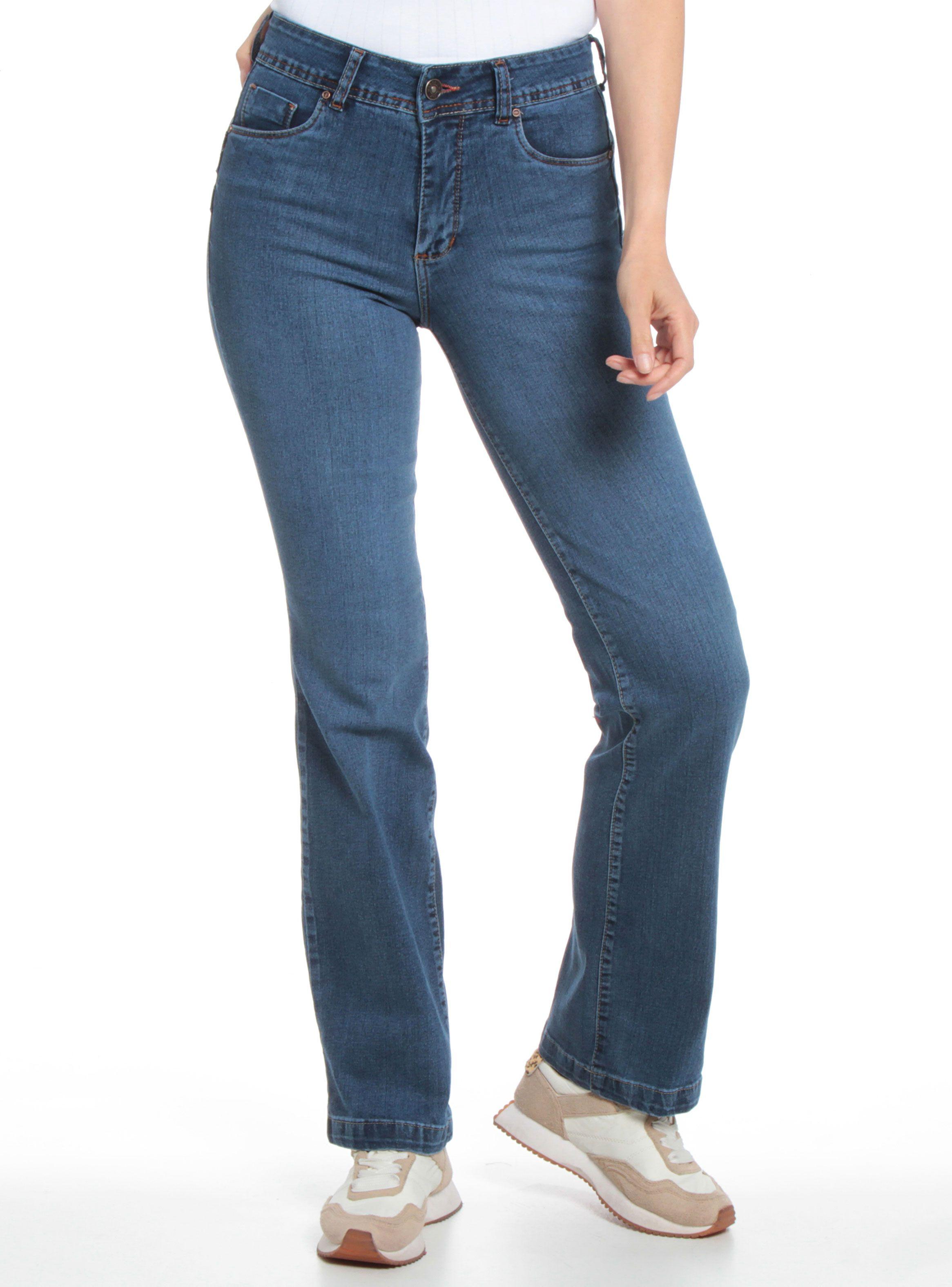 Jeans Recto Alforza Trasera con Cierre-0
