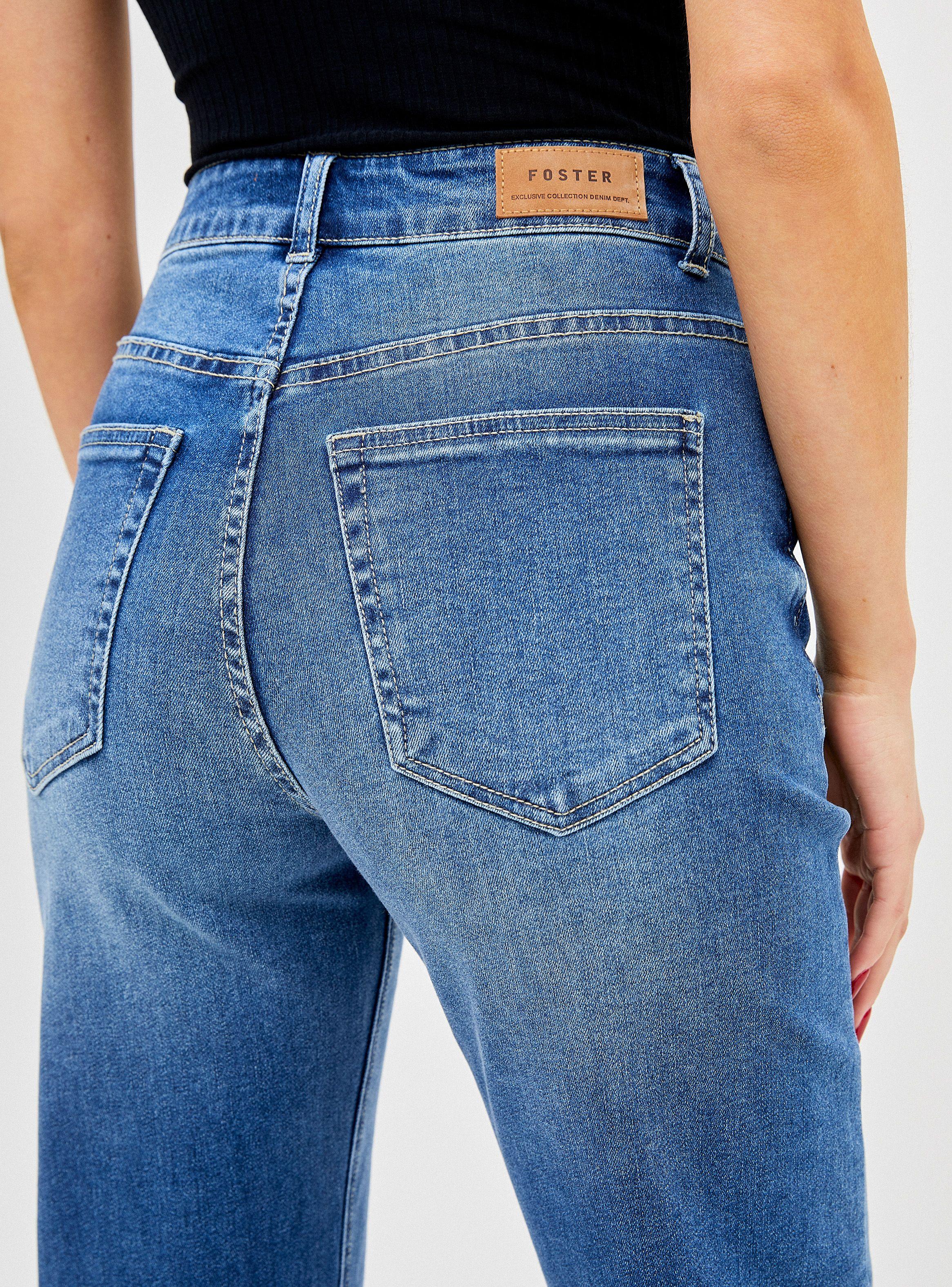 Jeans Moda Semi Flare Apertura Costados-2
