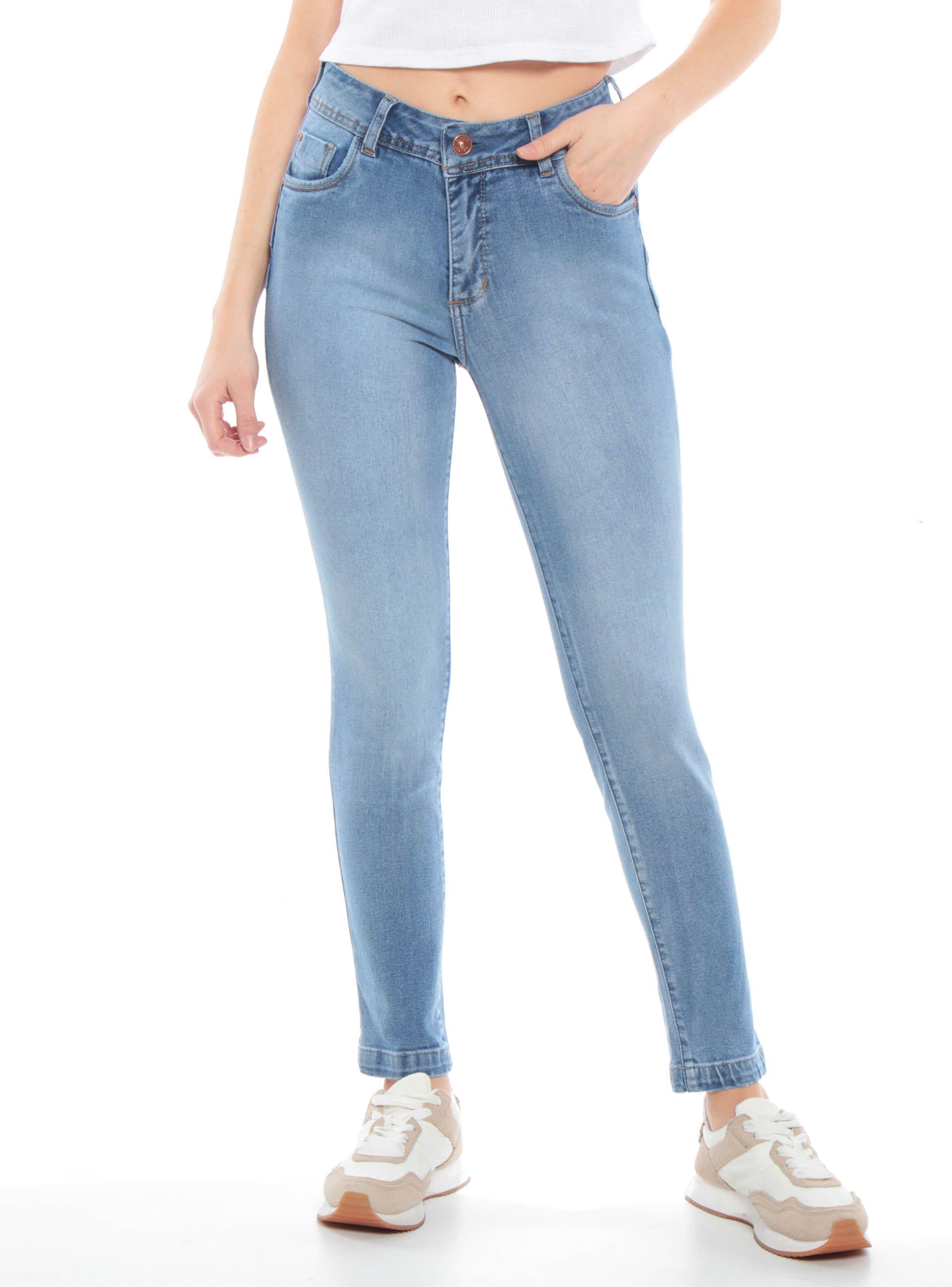 Jeans Pitillo Tiro Alto Push Up Básica-0