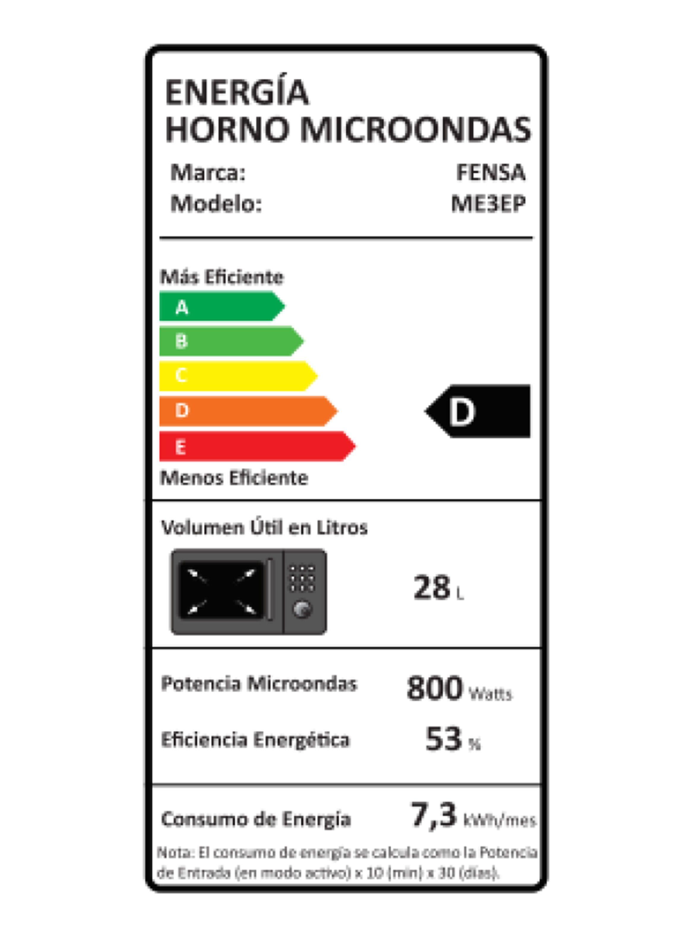 Microondas Empotradble Fensa ME3EP-5
