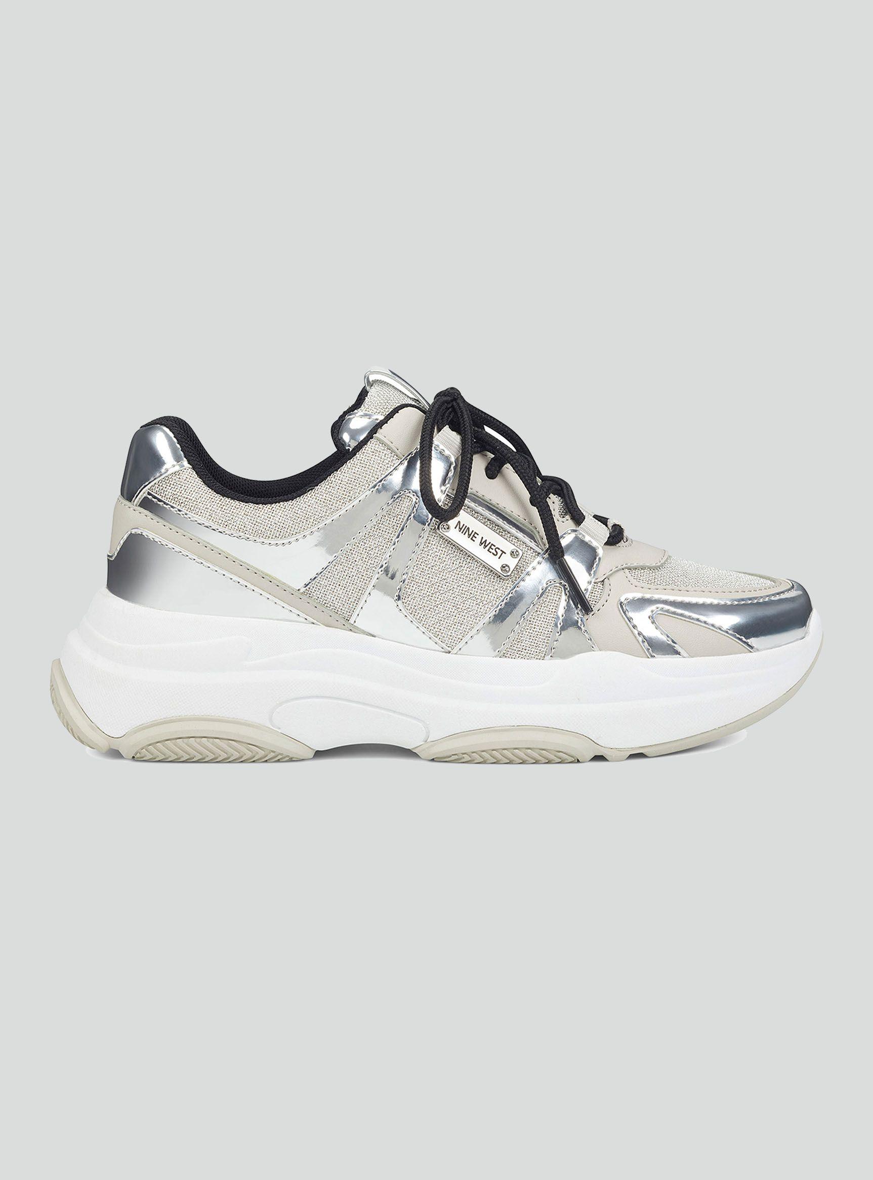 Zapatilla Nine West Nema3A Plata Mujer-0