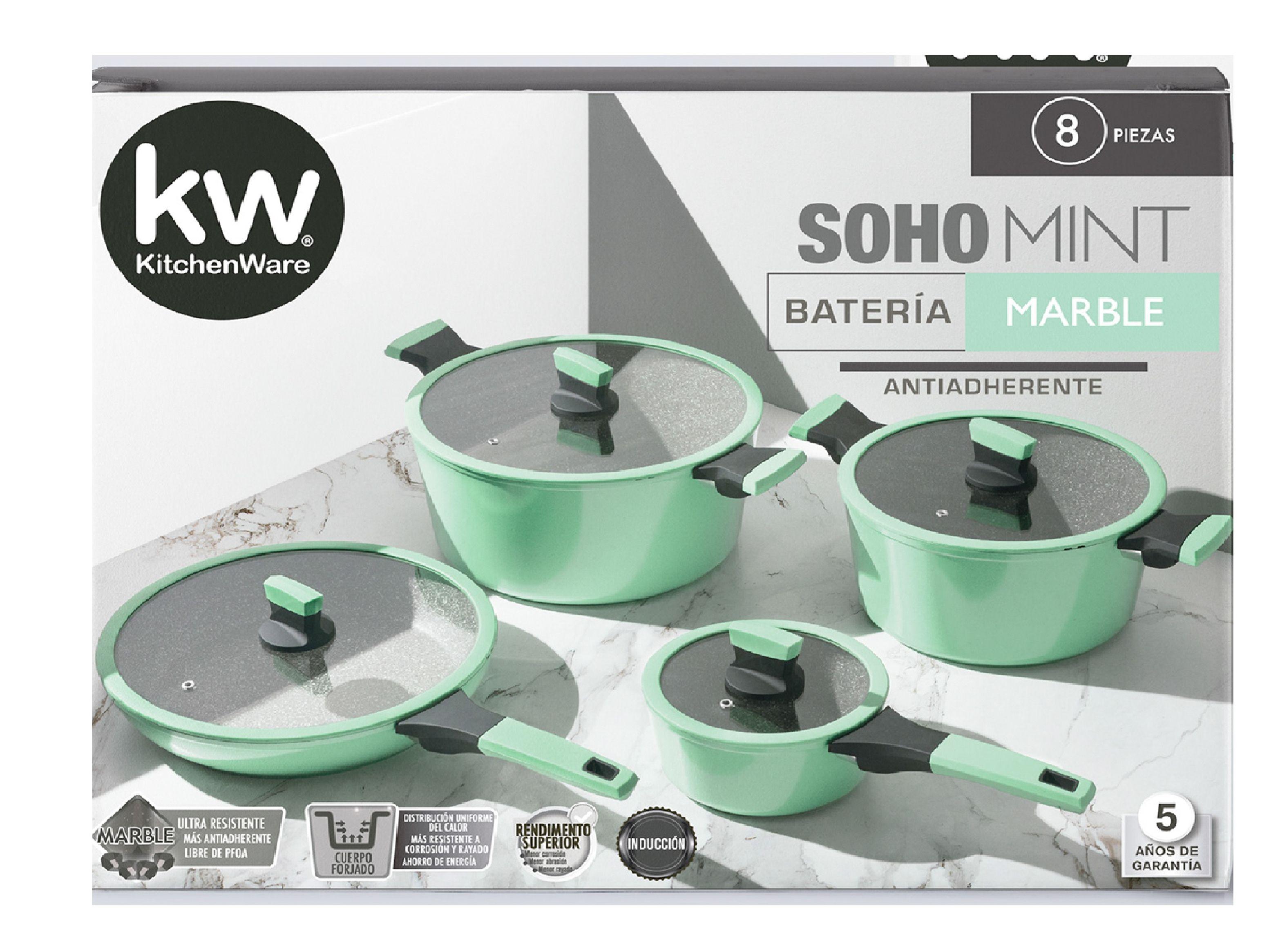 Batería de Cocina 8 Piezas Marble Soho Mint-2