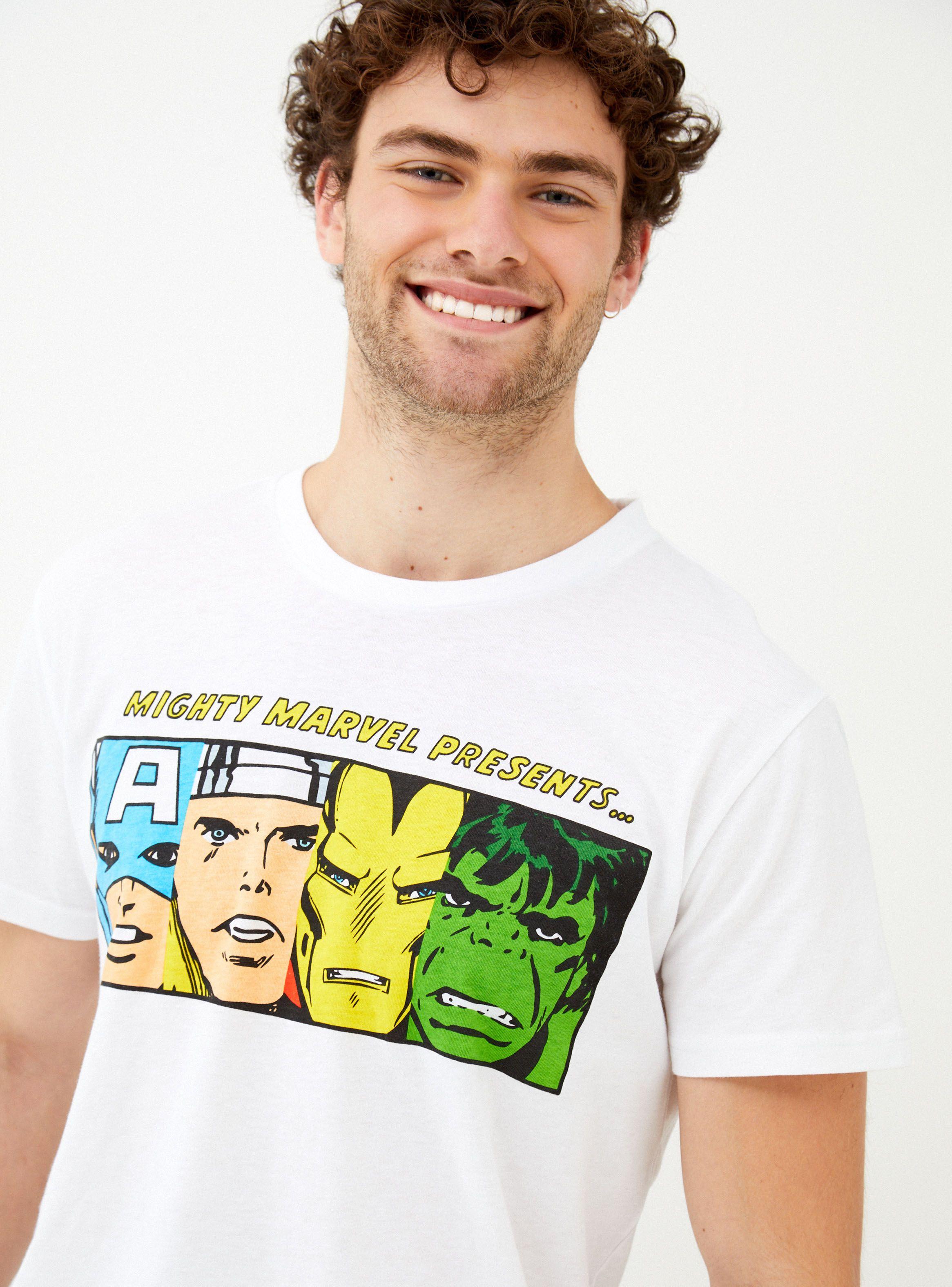 Pijama Blanco Superheroes Colores Marvel-2