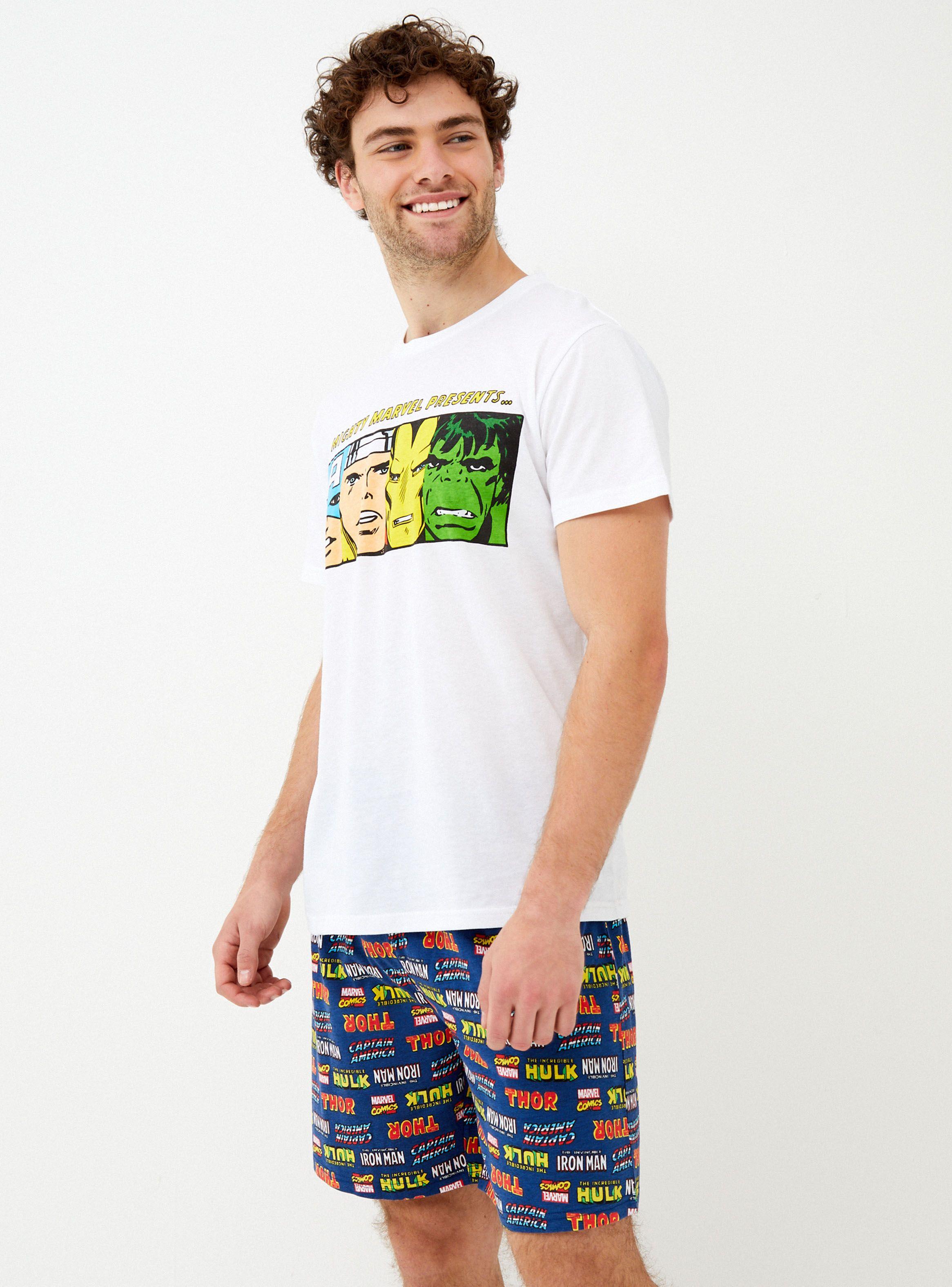 Pijama Blanco Superheroes Colores Marvel-0