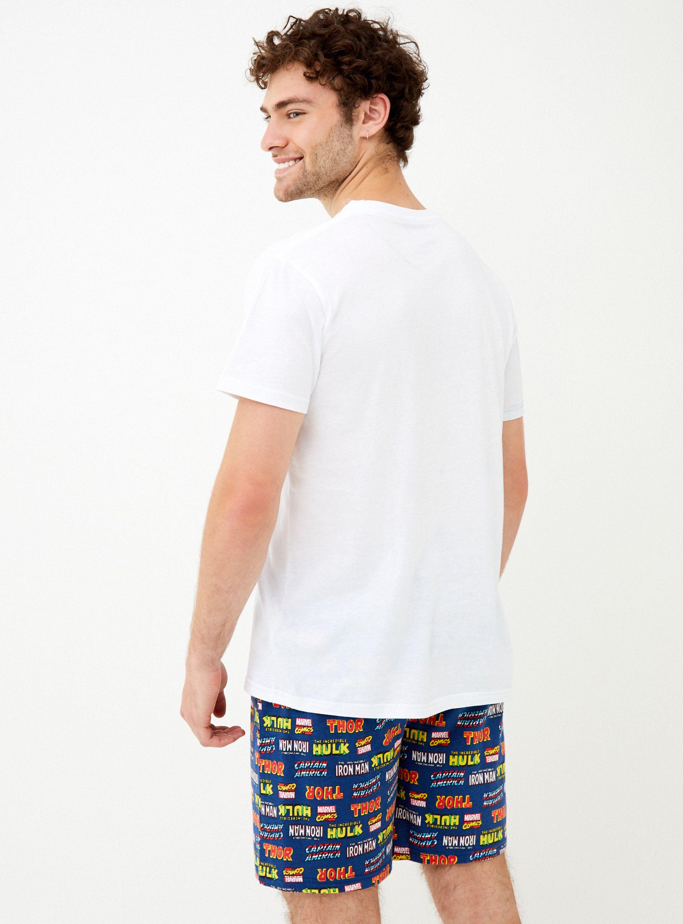 Pijama Blanco Superheroes Colores Marvel-1