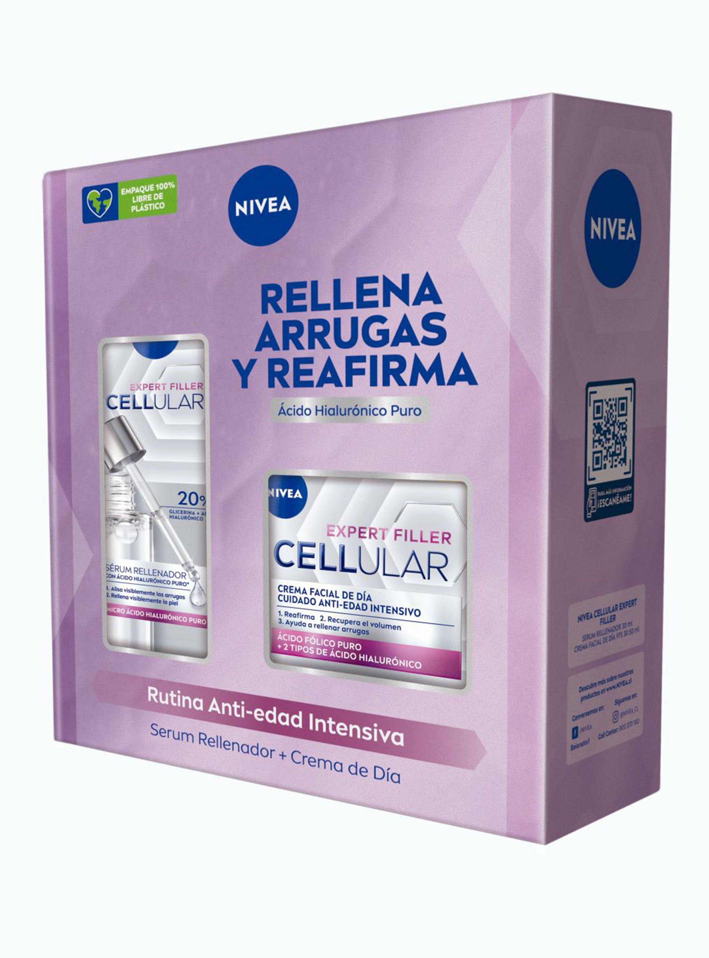 Pack Rutina NIVEA Anti-Arrugas Cellular Expert Filler Serum 30 ml + Crema de Día 50 ml-1