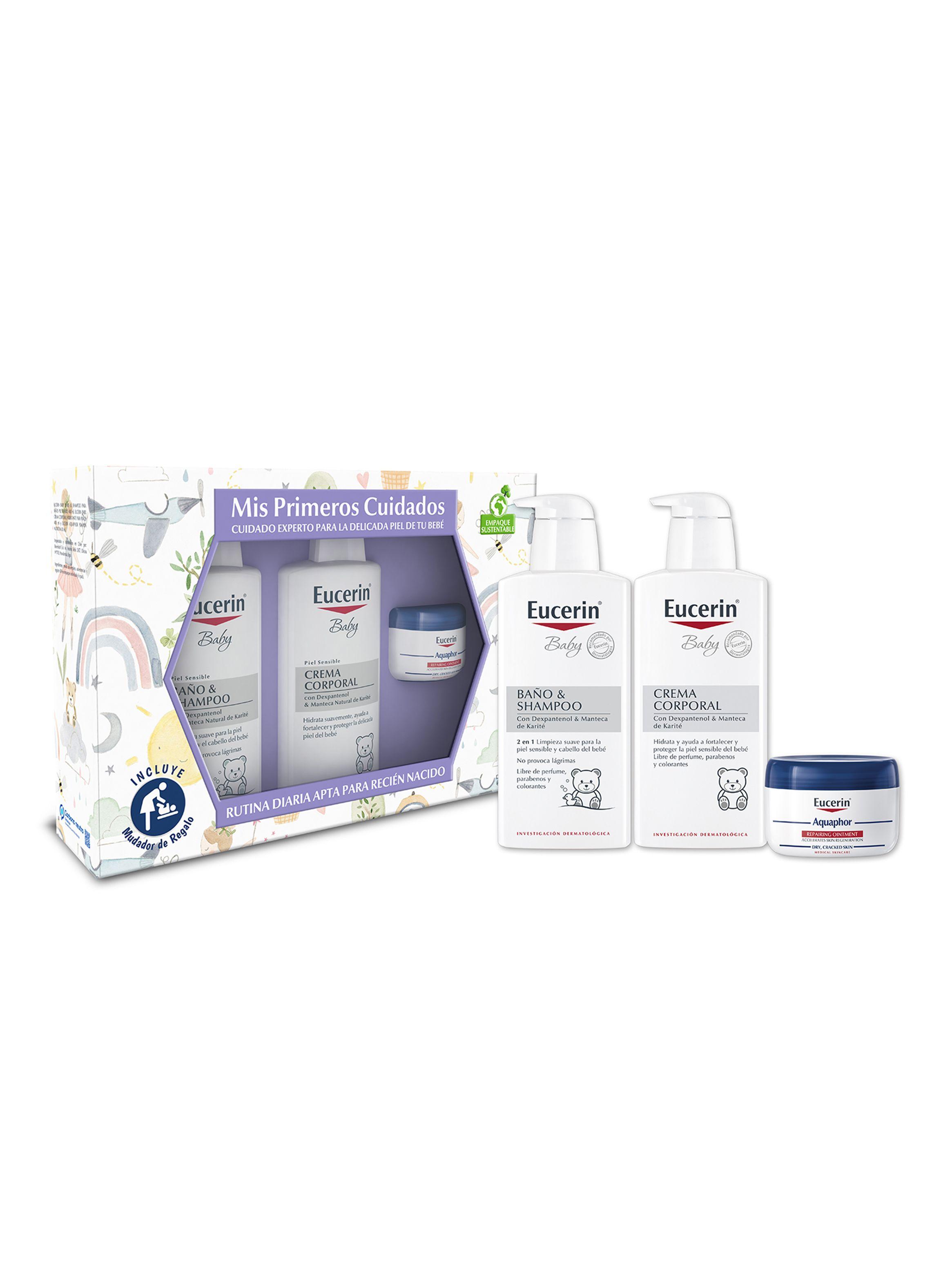 Estuche Mis Primeros Cuidado Baby Baño y Shampoo 400 ml + Baby  Crema Corporal 400 ml + Aquaphor 110 ml + Mudador-1