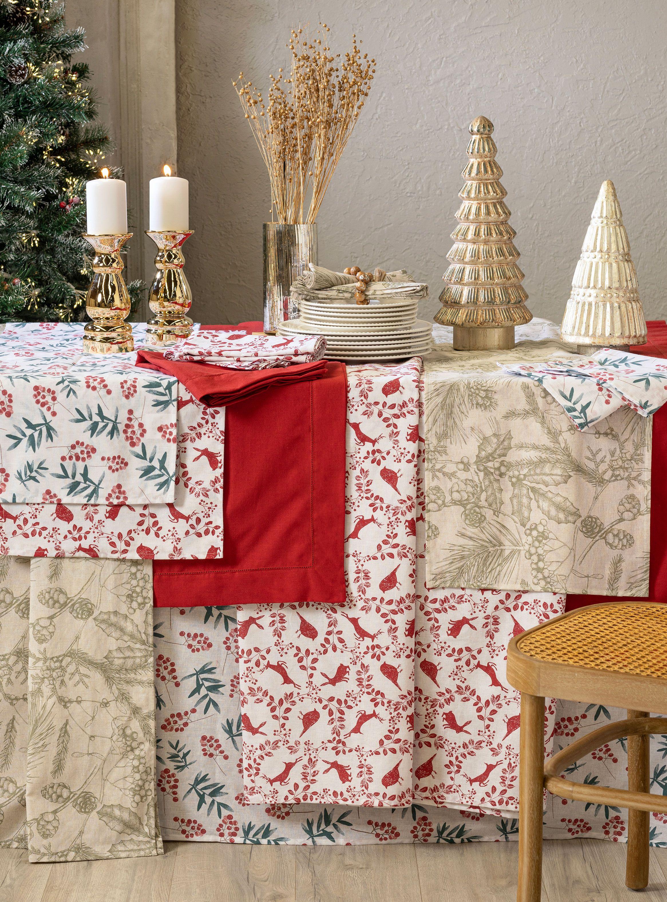 Mantel Navideño 180x300 cm Verde-4