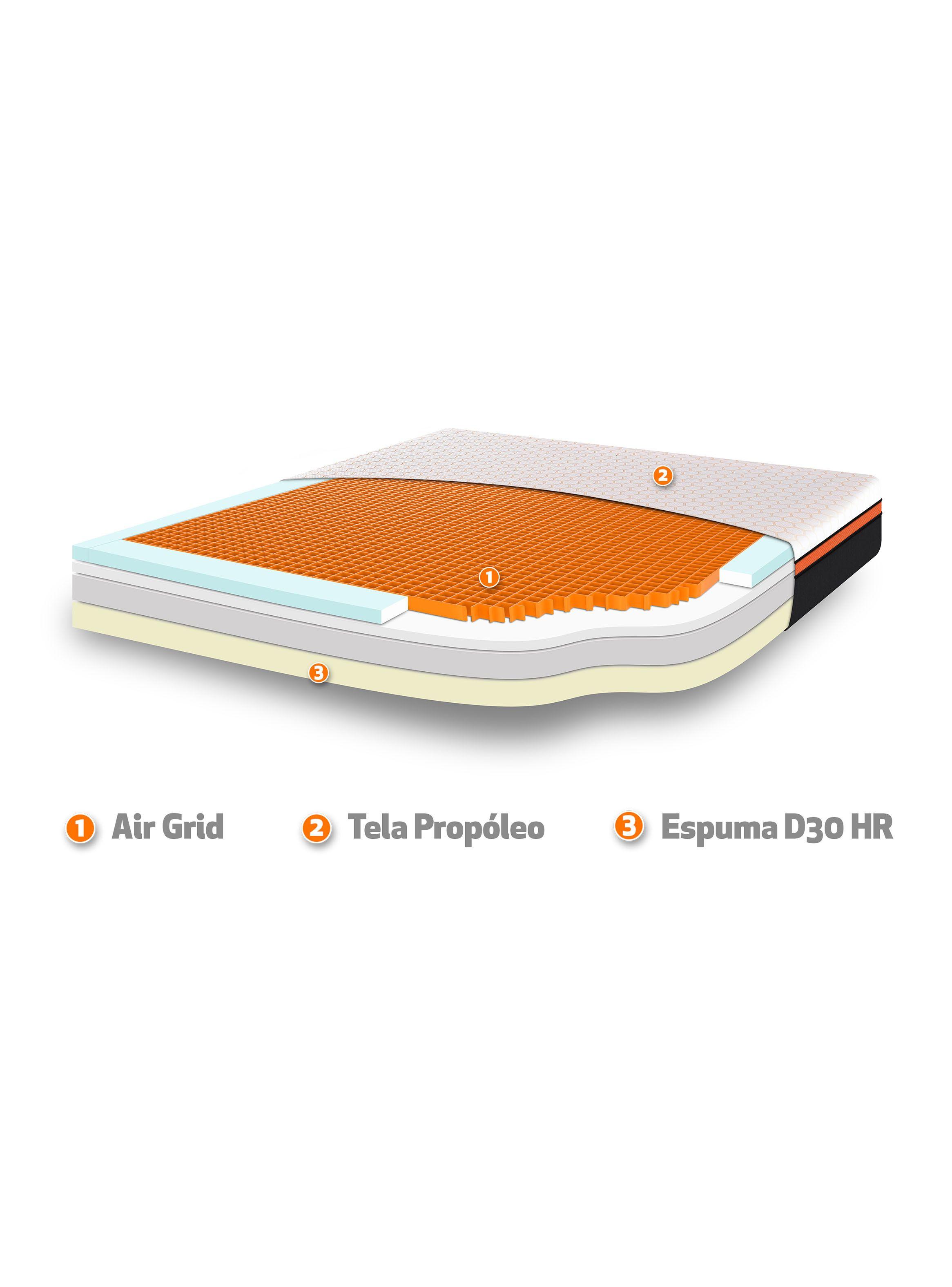 Cama Europea Bee Comfort 2 Plazas Base Dividida + Respaldo Tigris-2