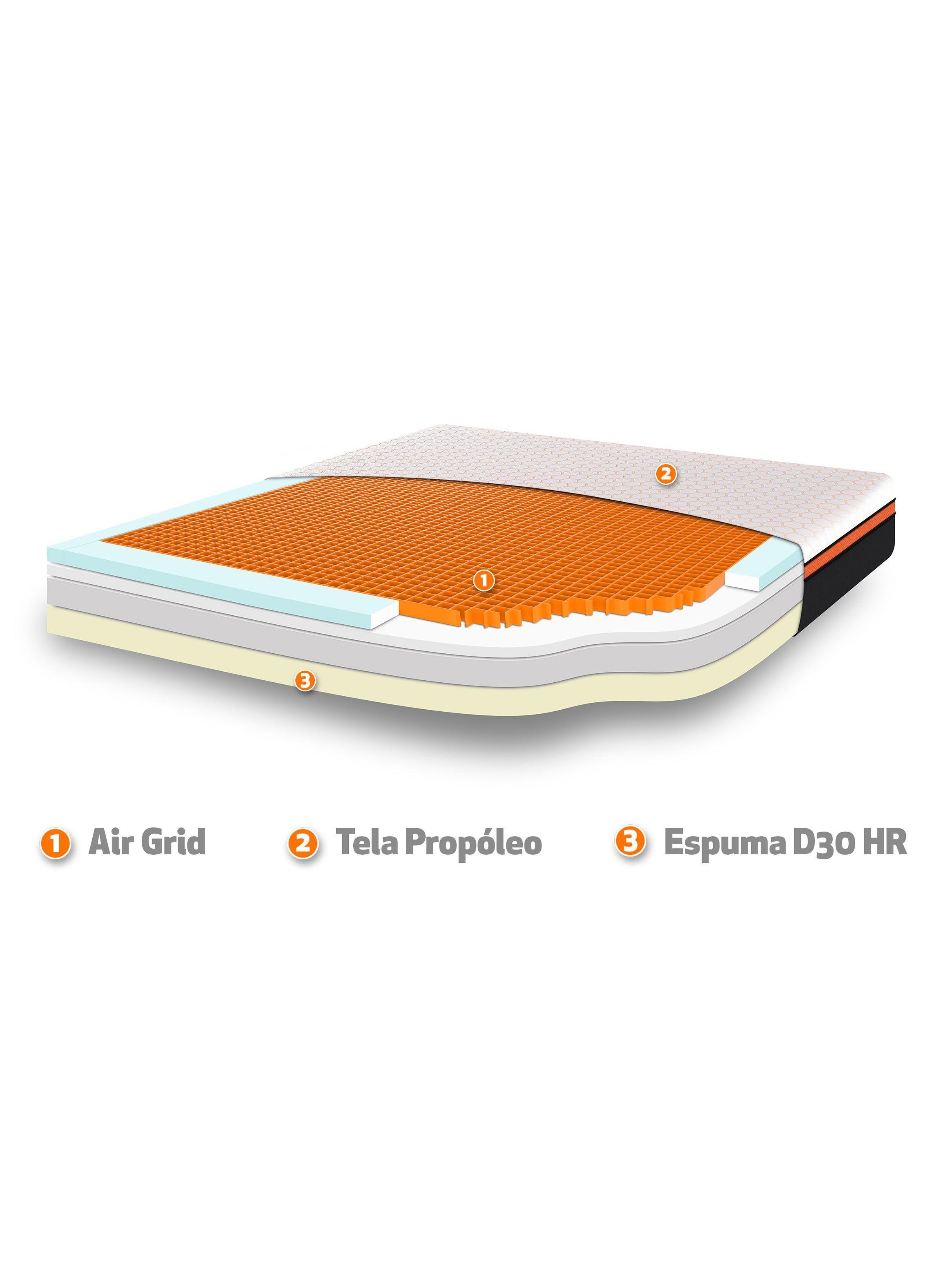 Cama Europea Bee Comfort 2 Plazas Base Dividida + Respaldo New Torino Choc-2