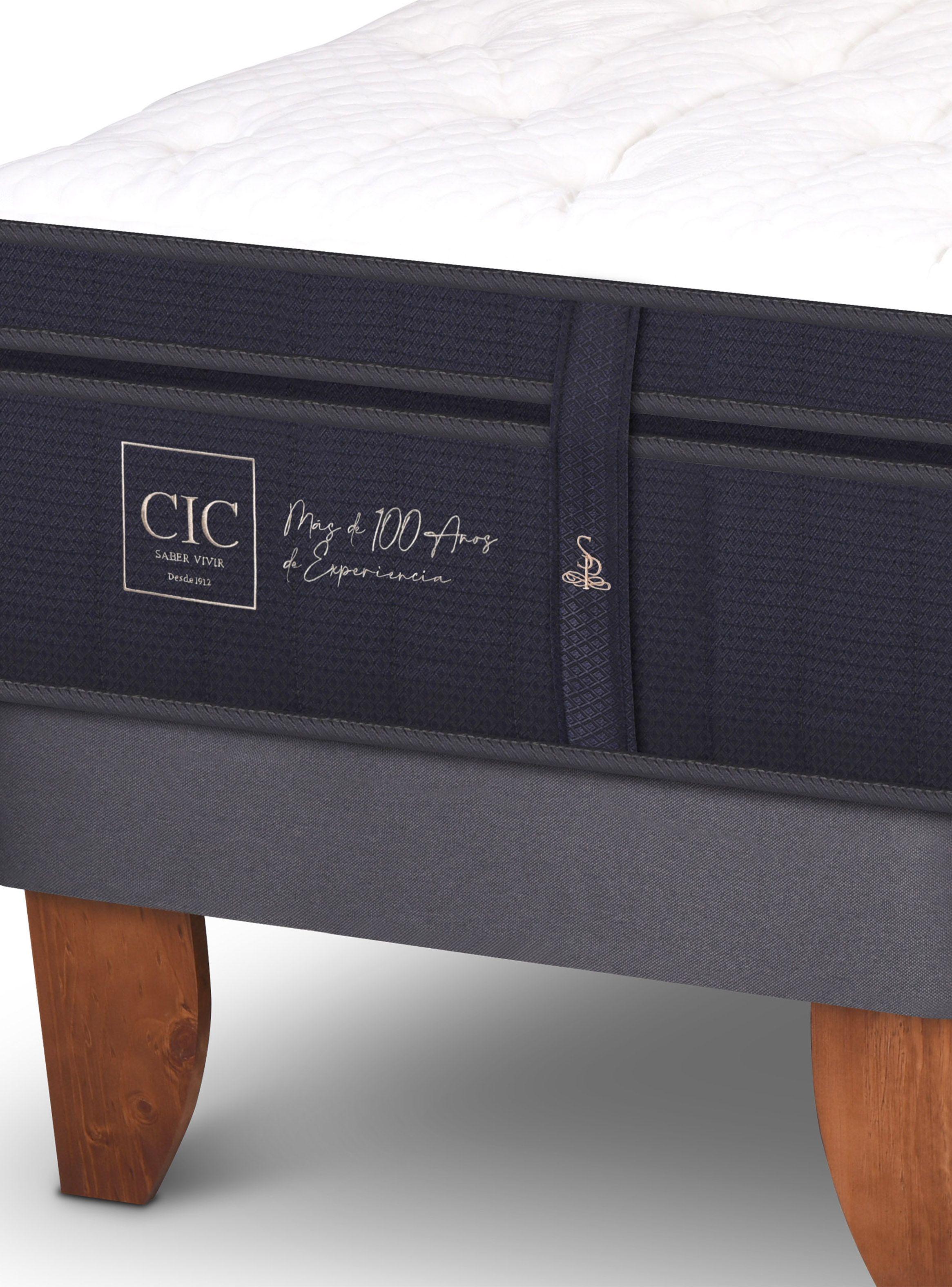 Cama Europea Super Premium King + Respaldo Tigris-3