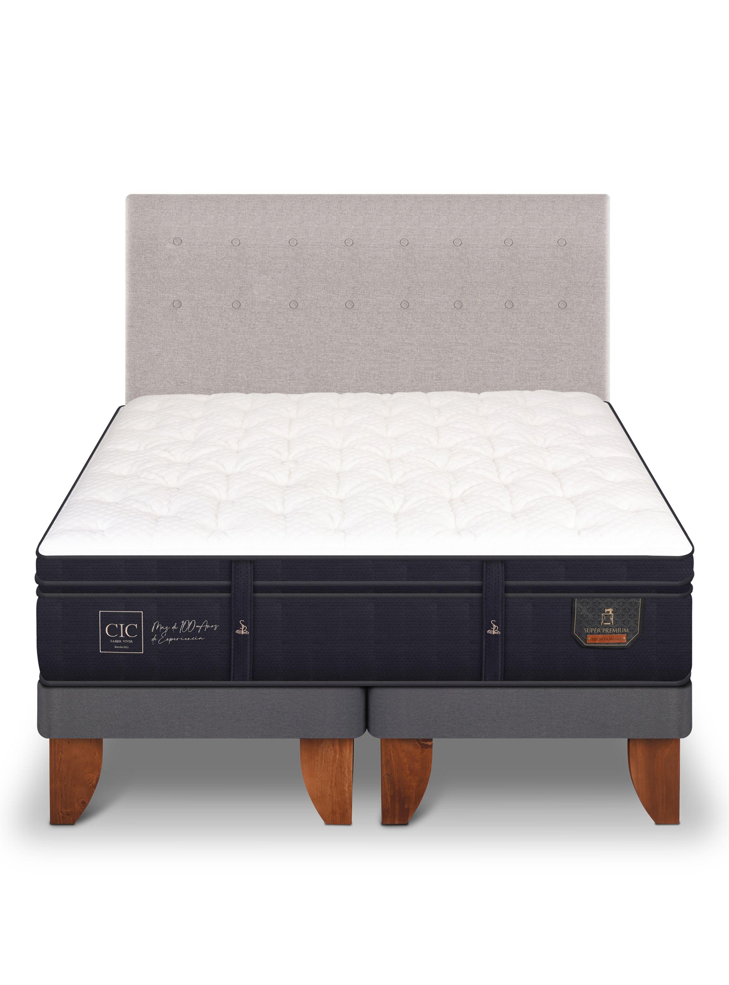 Cama Europea Super Premium King + Respaldo Tigris-2