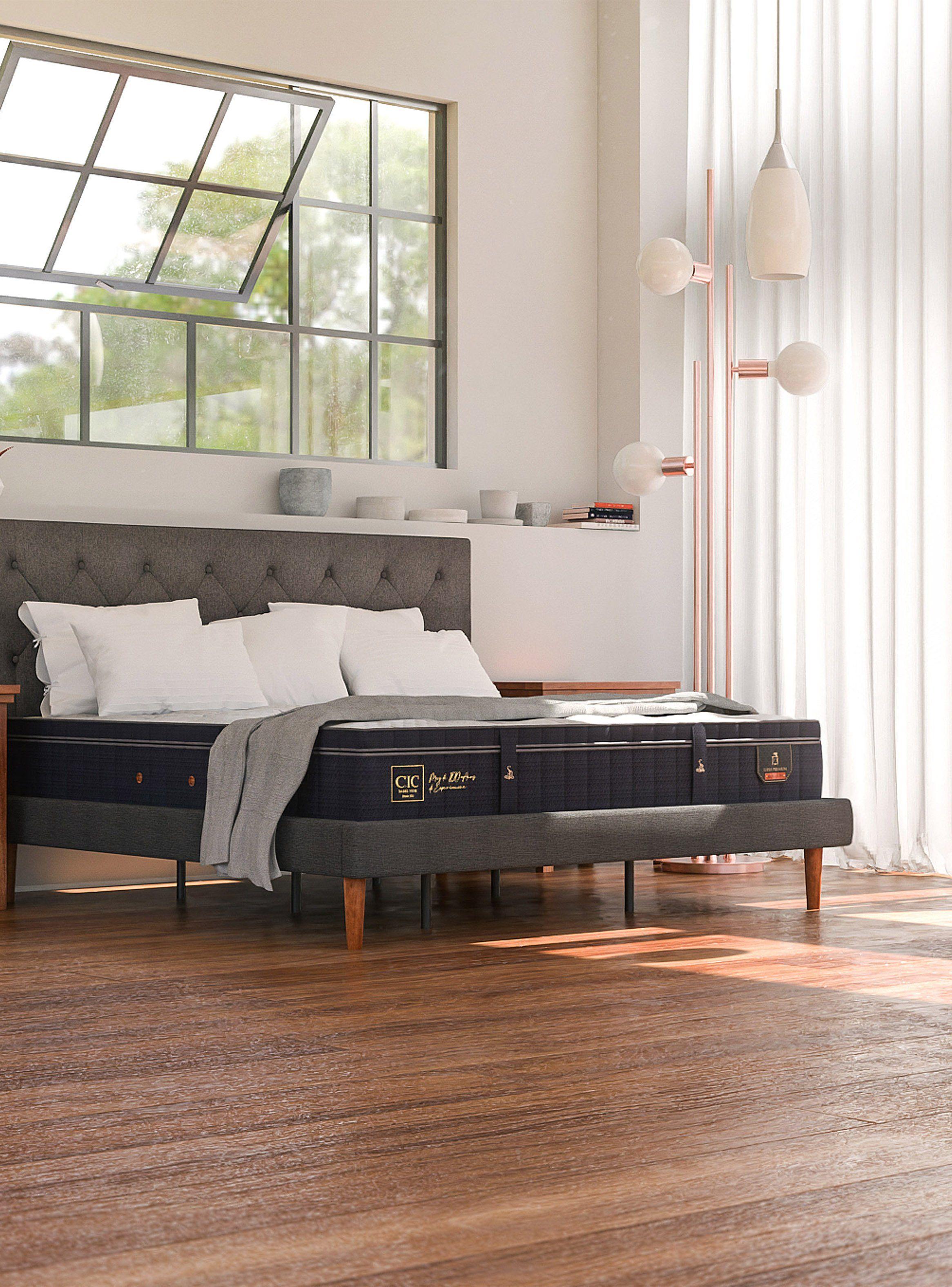 Cama Europea Super Premium King + Respaldo Baker-4