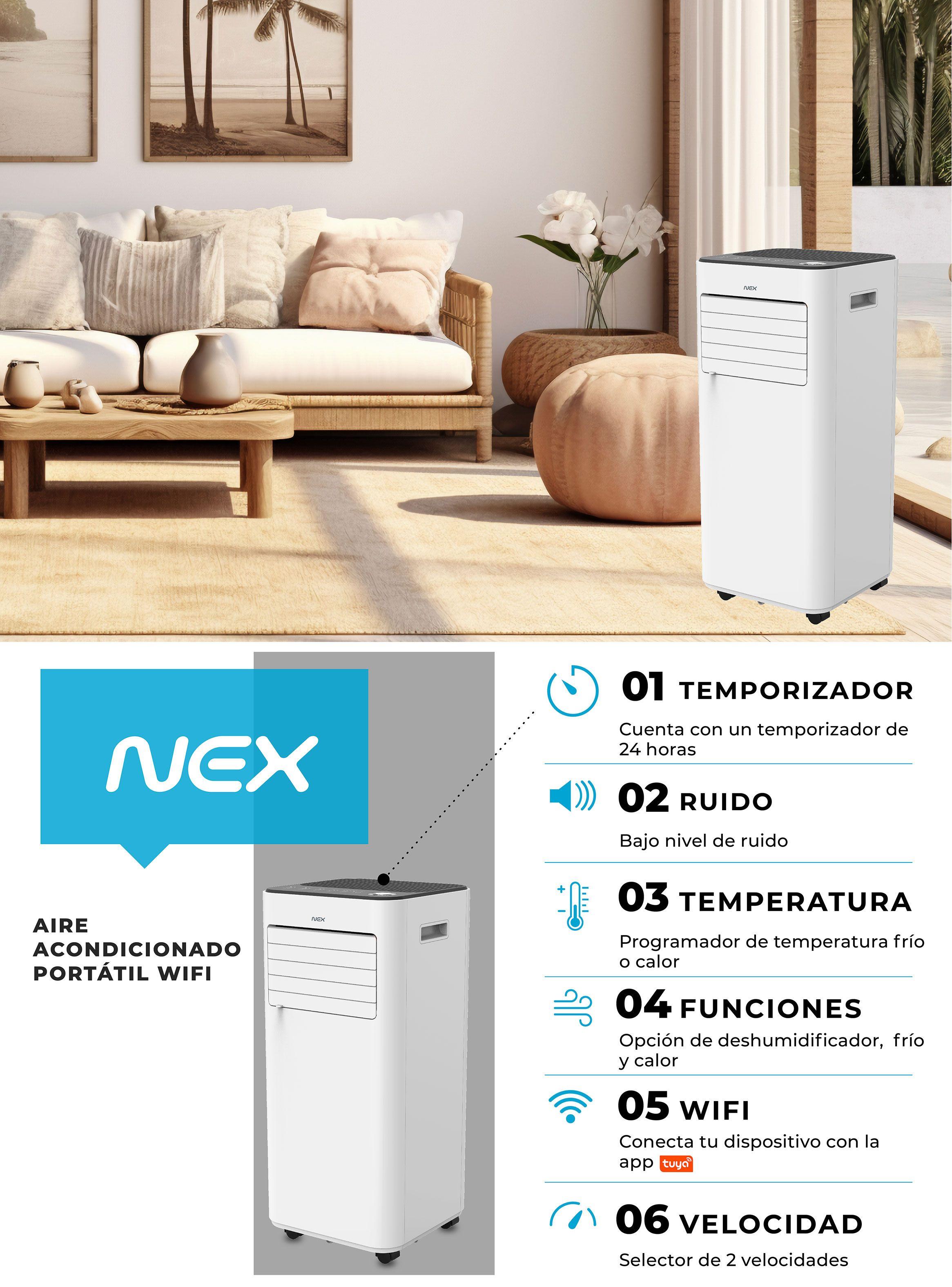 Aire Acondicionado Portátil 9000 BTU Frío/Calor ACP09288-FCWIFI-7
