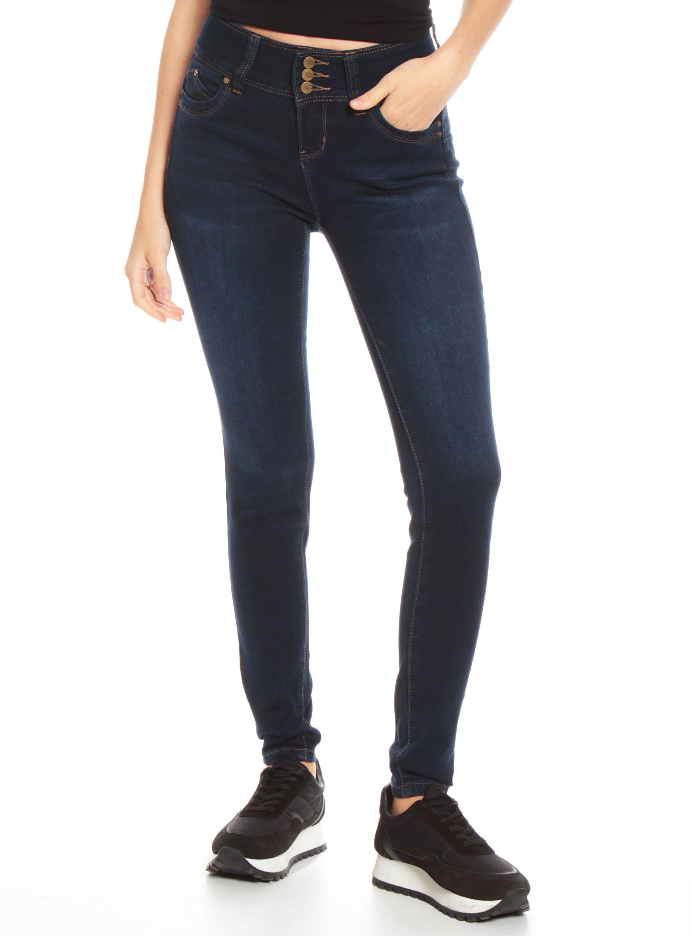 Jeans Pitillo Push Up Tiro Alto-0