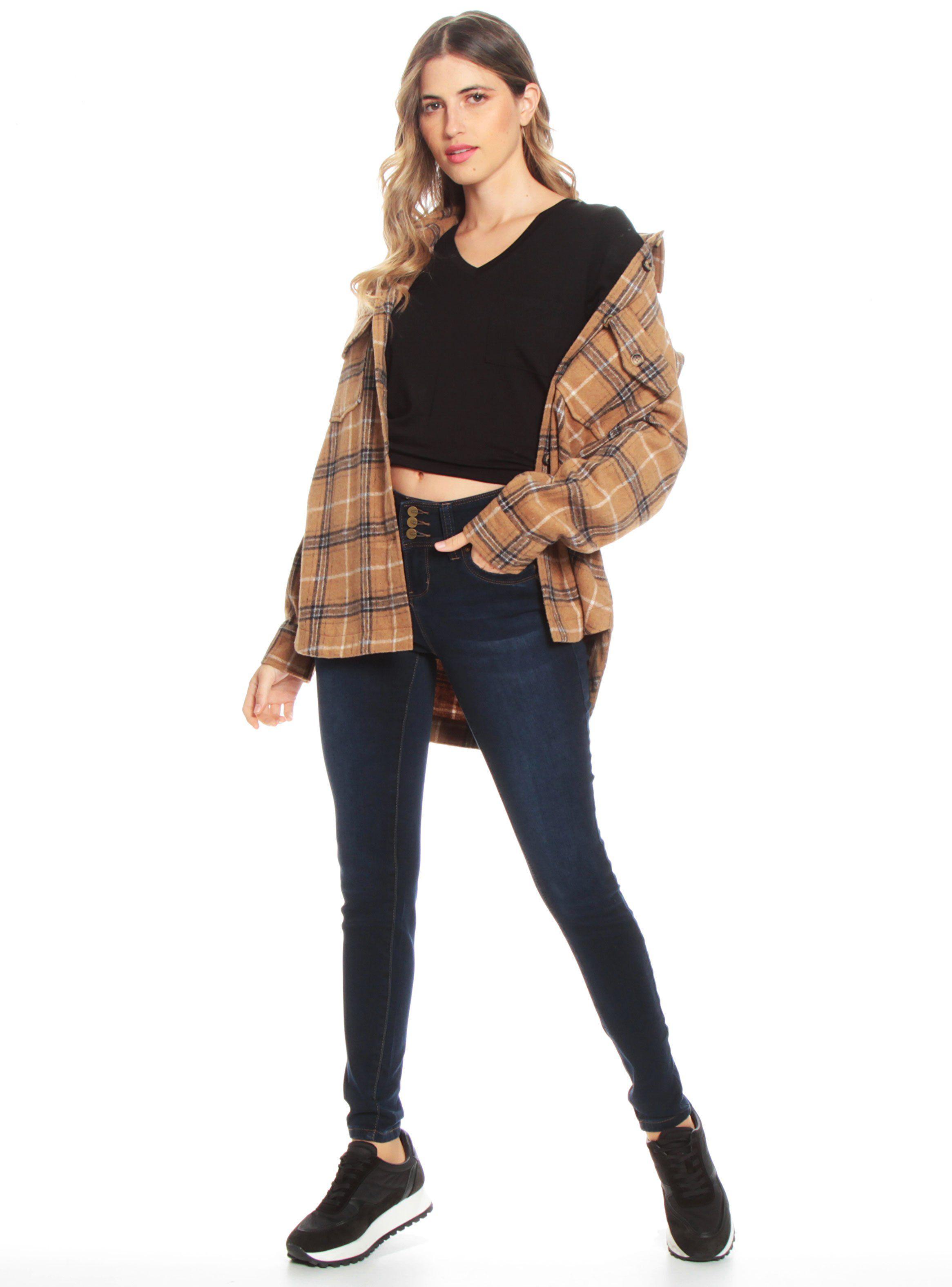 Jeans Pitillo Push Up Tiro Alto-3