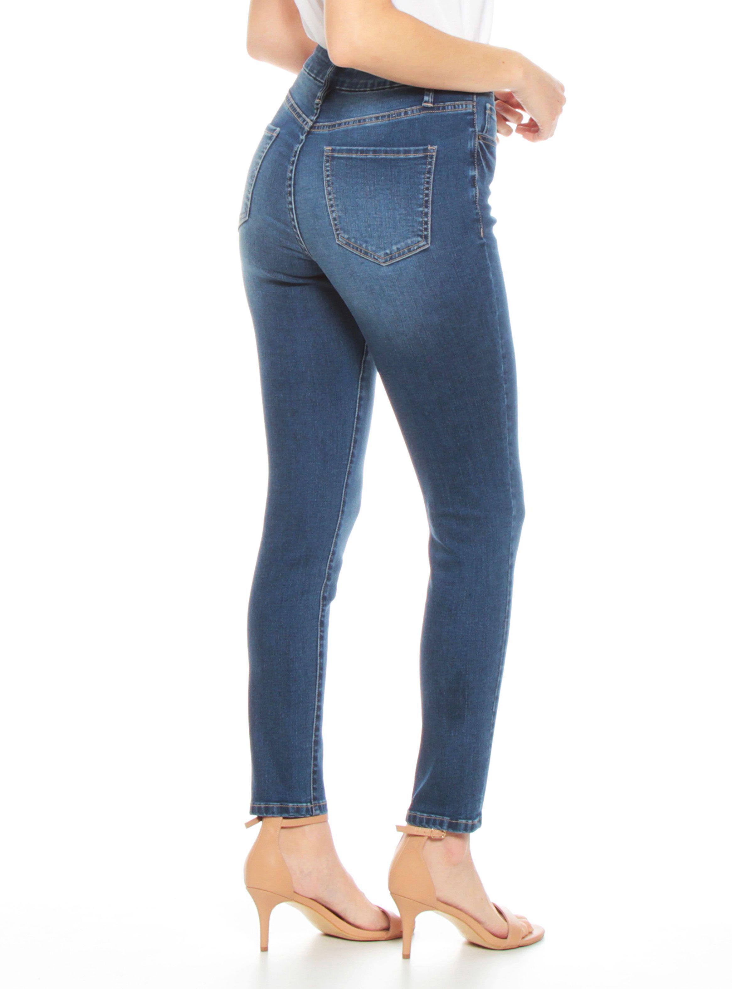 Jeans Tiro Alto Slim y Bolsillos-1