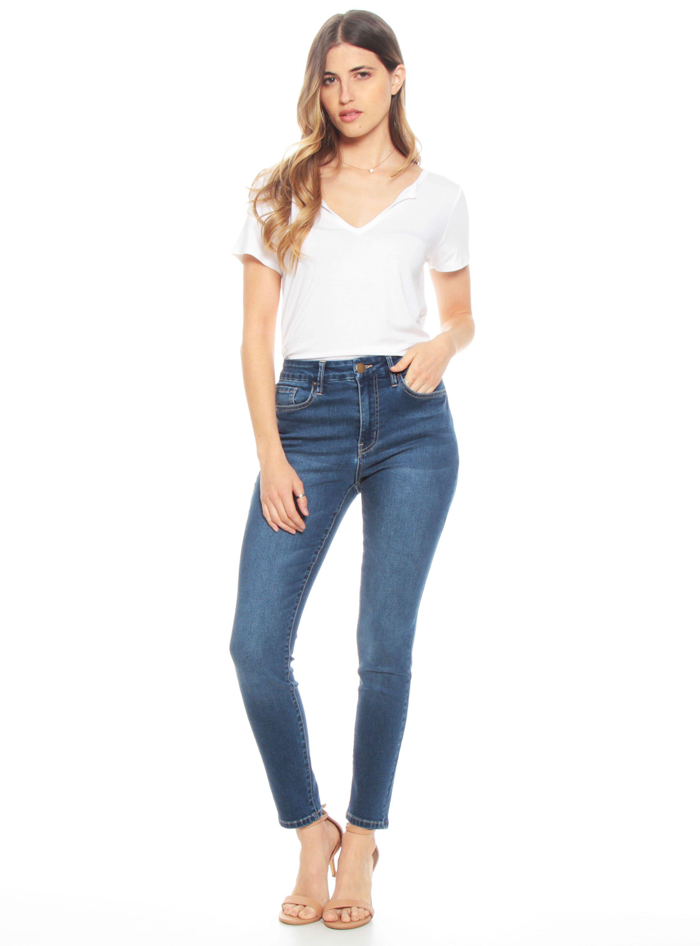 Jeans Tiro Alto Slim y Bolsillos-3
