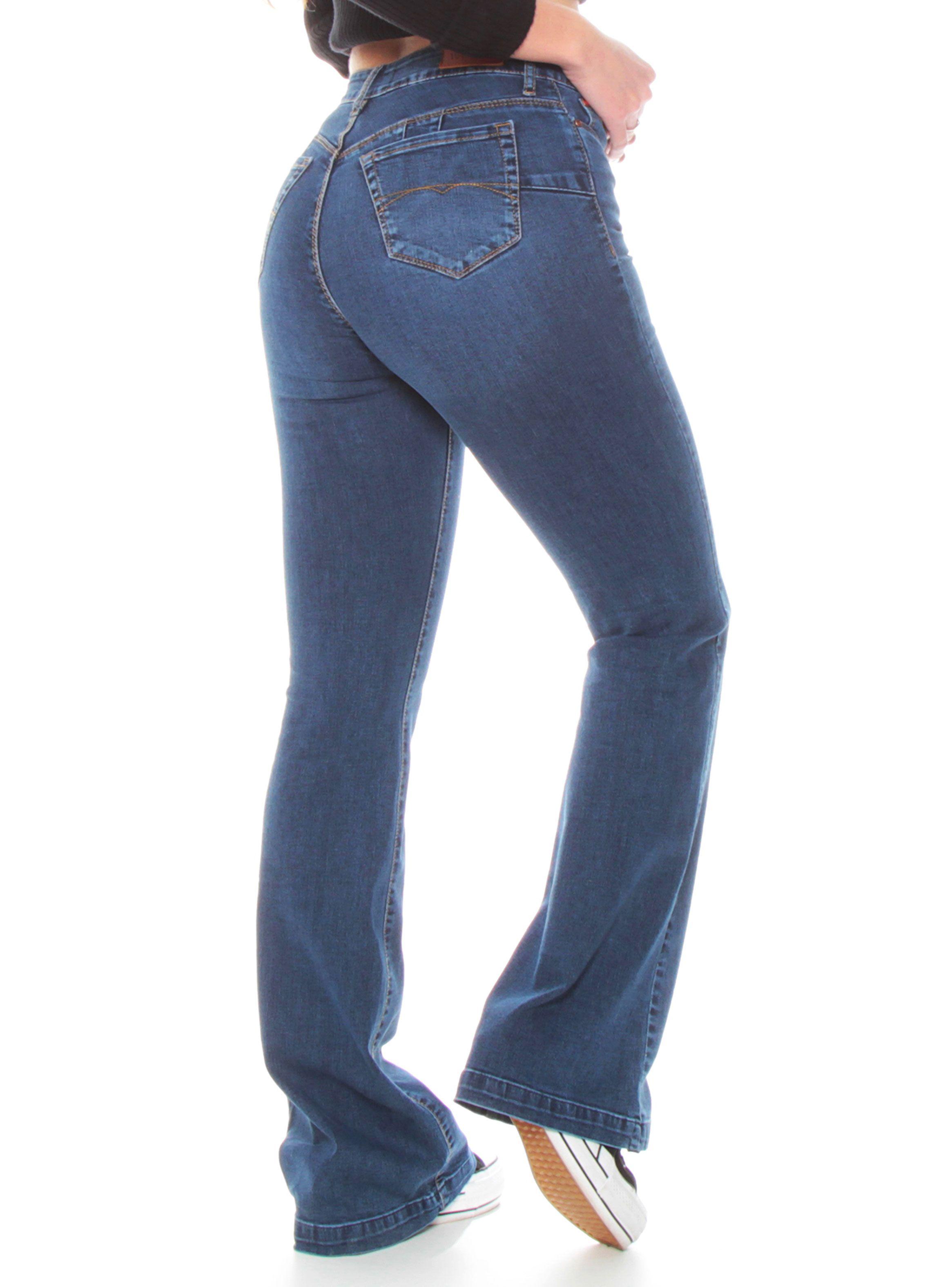Jeans Flare Tiro Alto 1-1