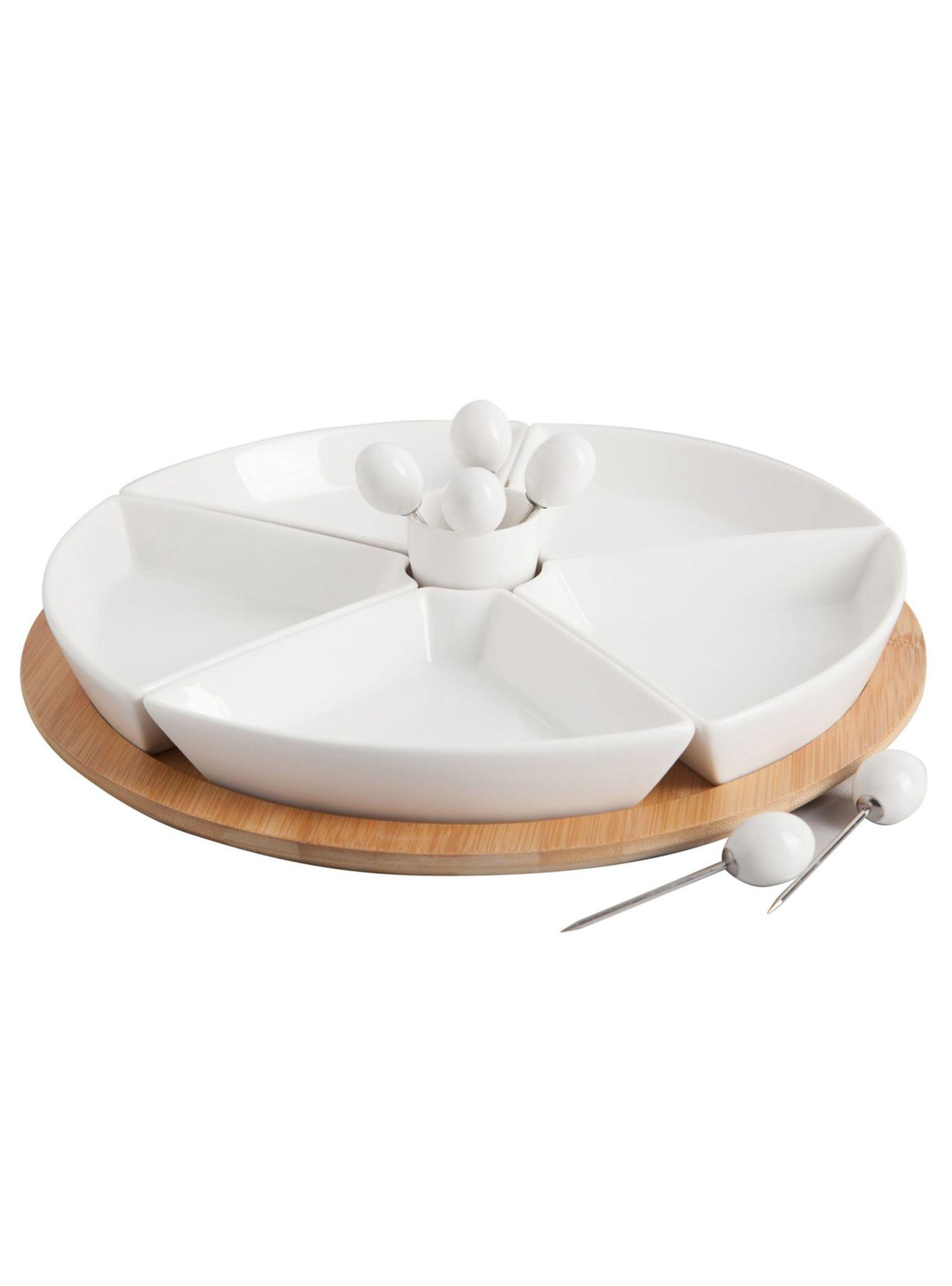 Set de Cocktail Bamboo con 5 Pocillos y Pinchos-2