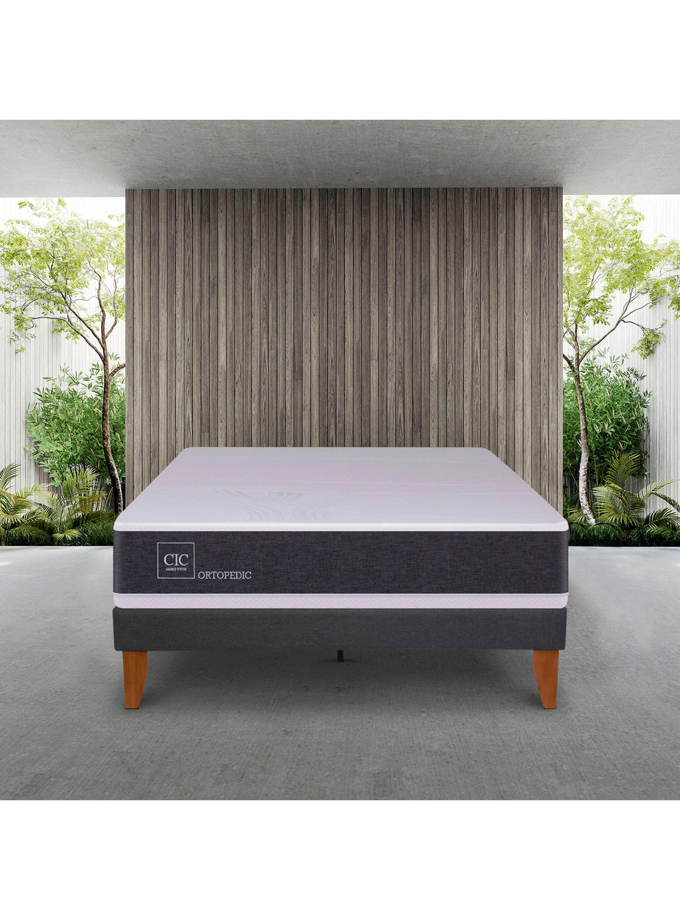 Cama Europea Curve New Ortopedic 1.5 Plazas + Respaldo Baker-4