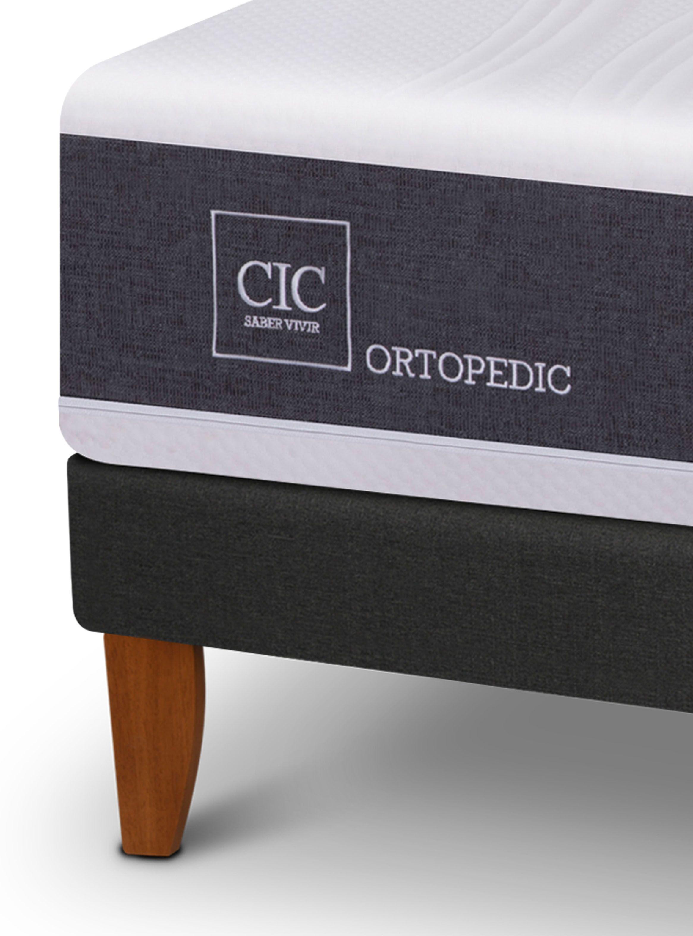 Cama Europea Curve New Ortopedic 1.5 Plazas + Respaldo Baker-3