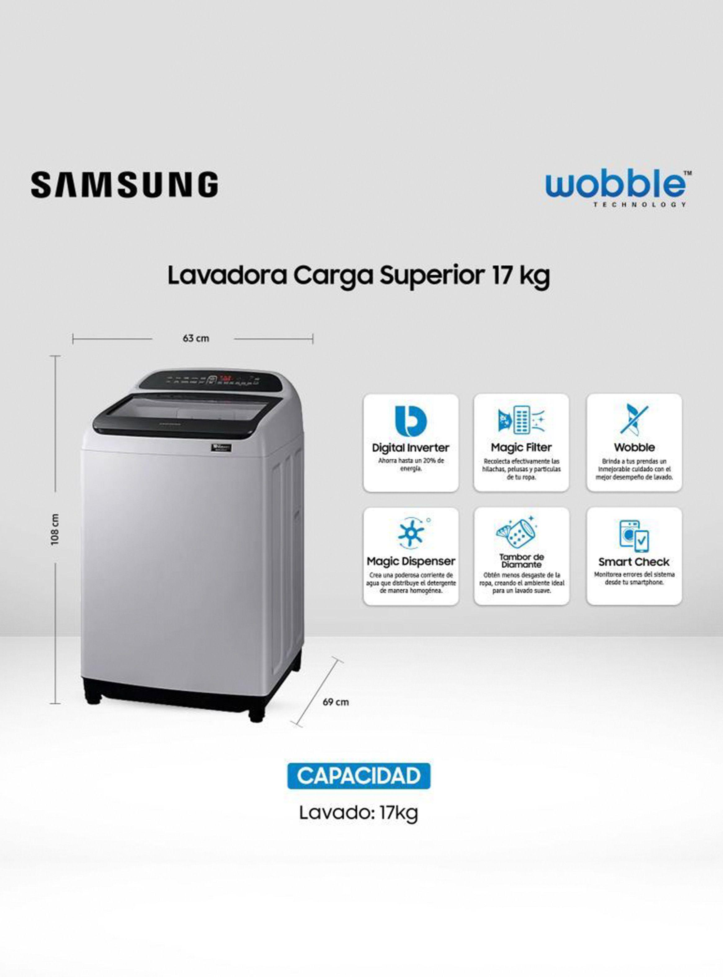 Lavadora de Carga Superior 17 Kg WA17T6260BY/ZS-1