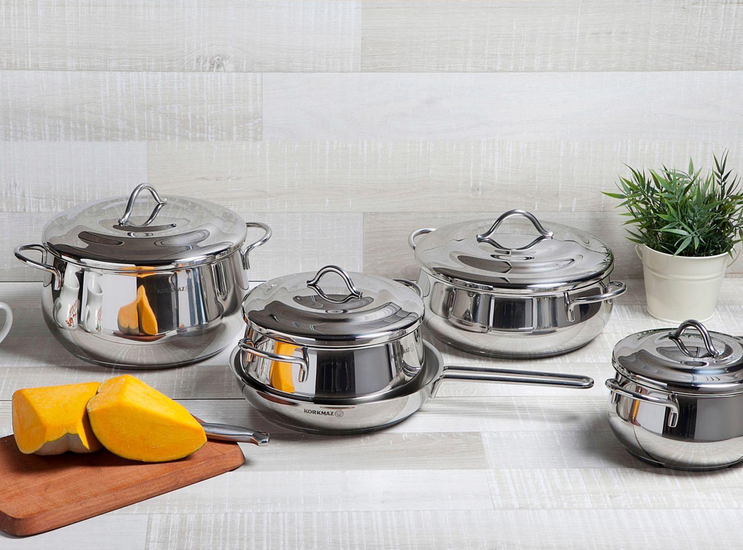 Bateria de Cocina Acero Inoxidable 9 Piezas Gala-1