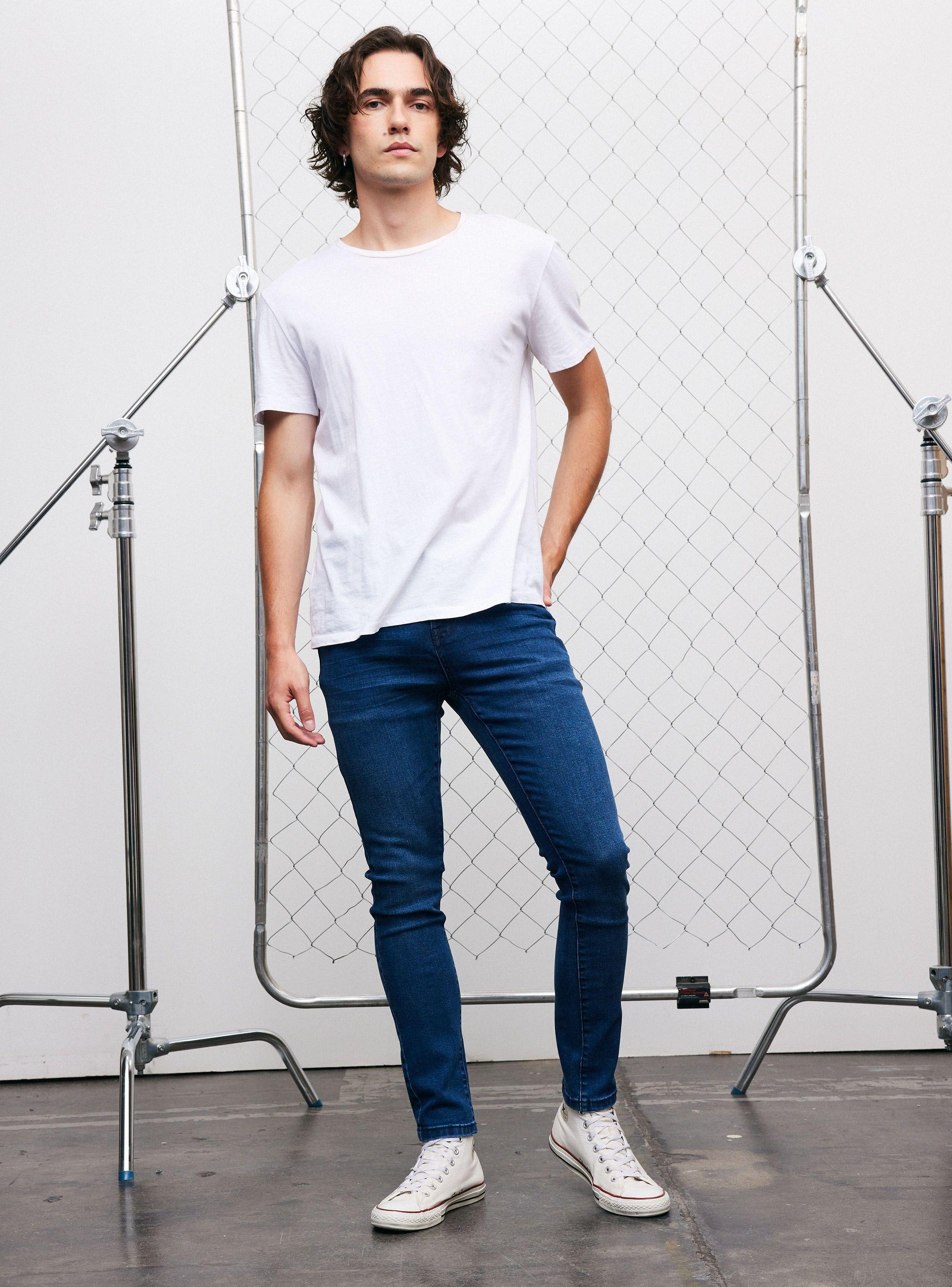 Jeans Cinco Bolsillos Super Skinny 1 Azul Oscuro-4