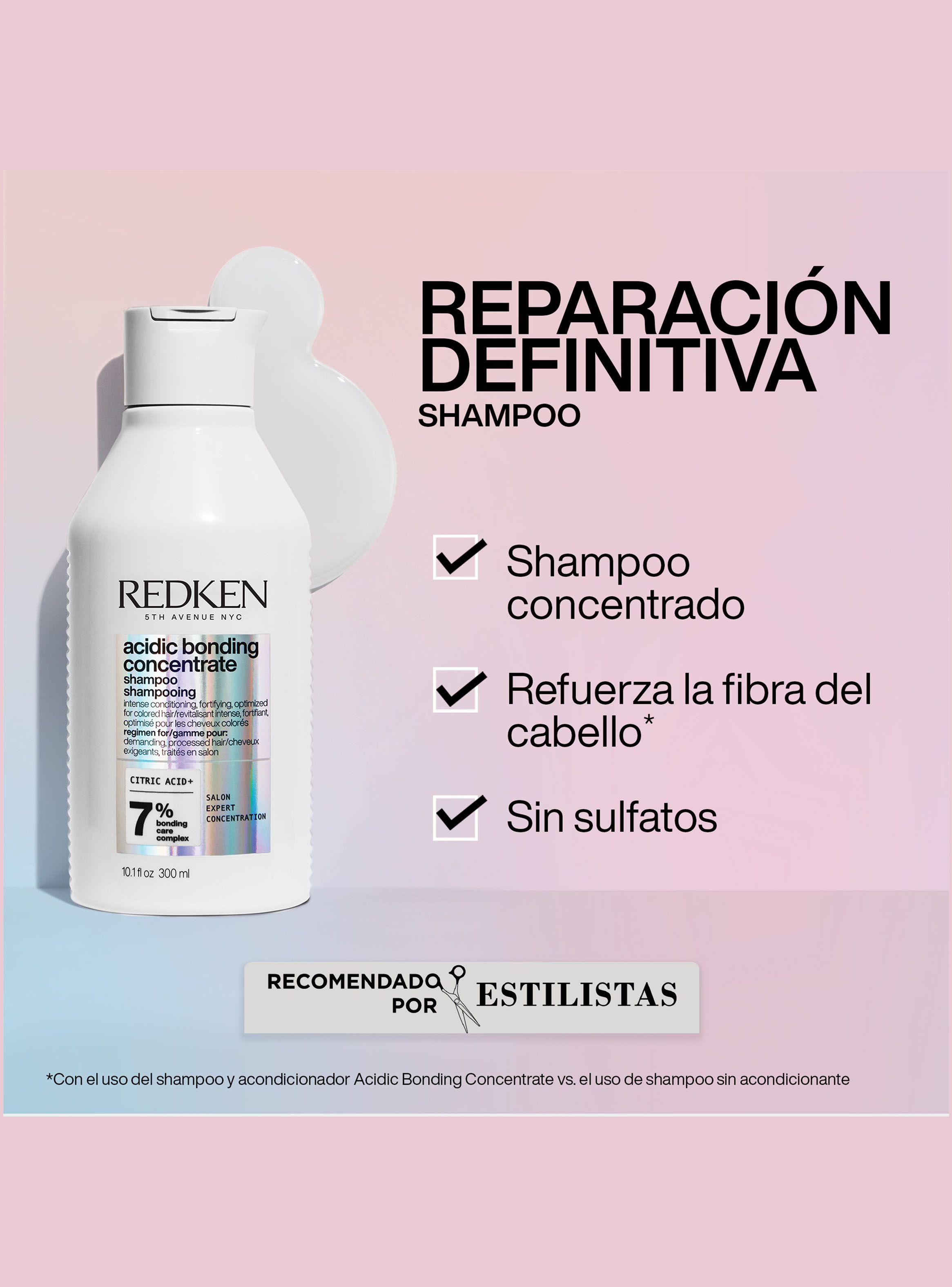 Set ABC Reparación Total Cabello Dañado Acidic Bonding Concentrate Shampoo 300ml + 75ml + Acondicionador 300ml + 50ml + Spray One united 30ml-3