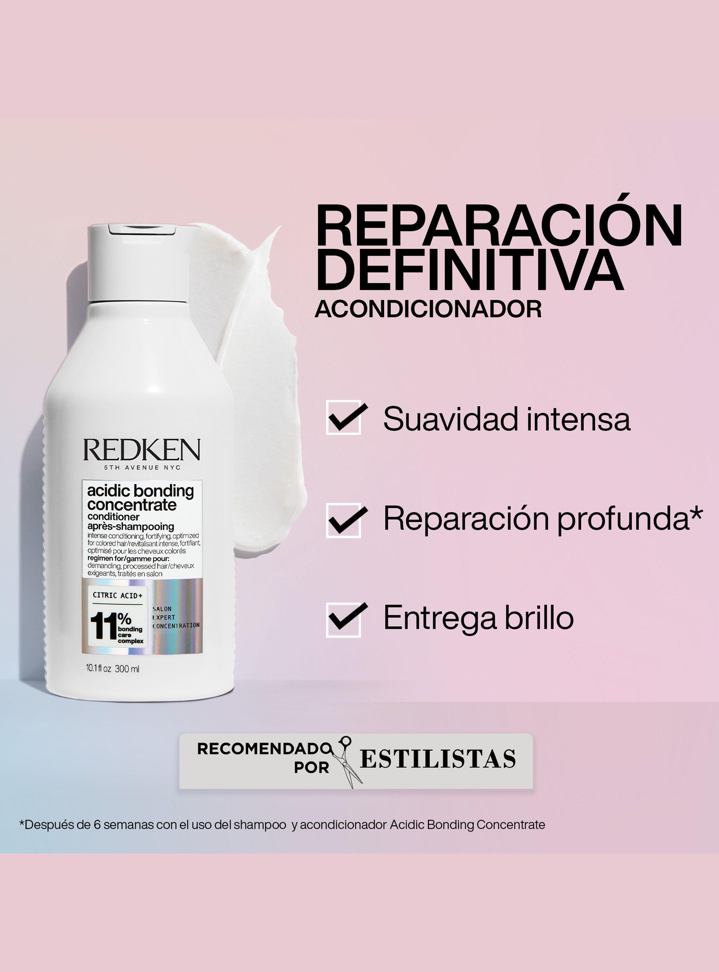 Set ABC Reparación Total Cabello Dañado Acidic Bonding Concentrate Shampoo 300ml + 75ml + Acondicionador 300ml + 50ml + Spray One united 30ml-4