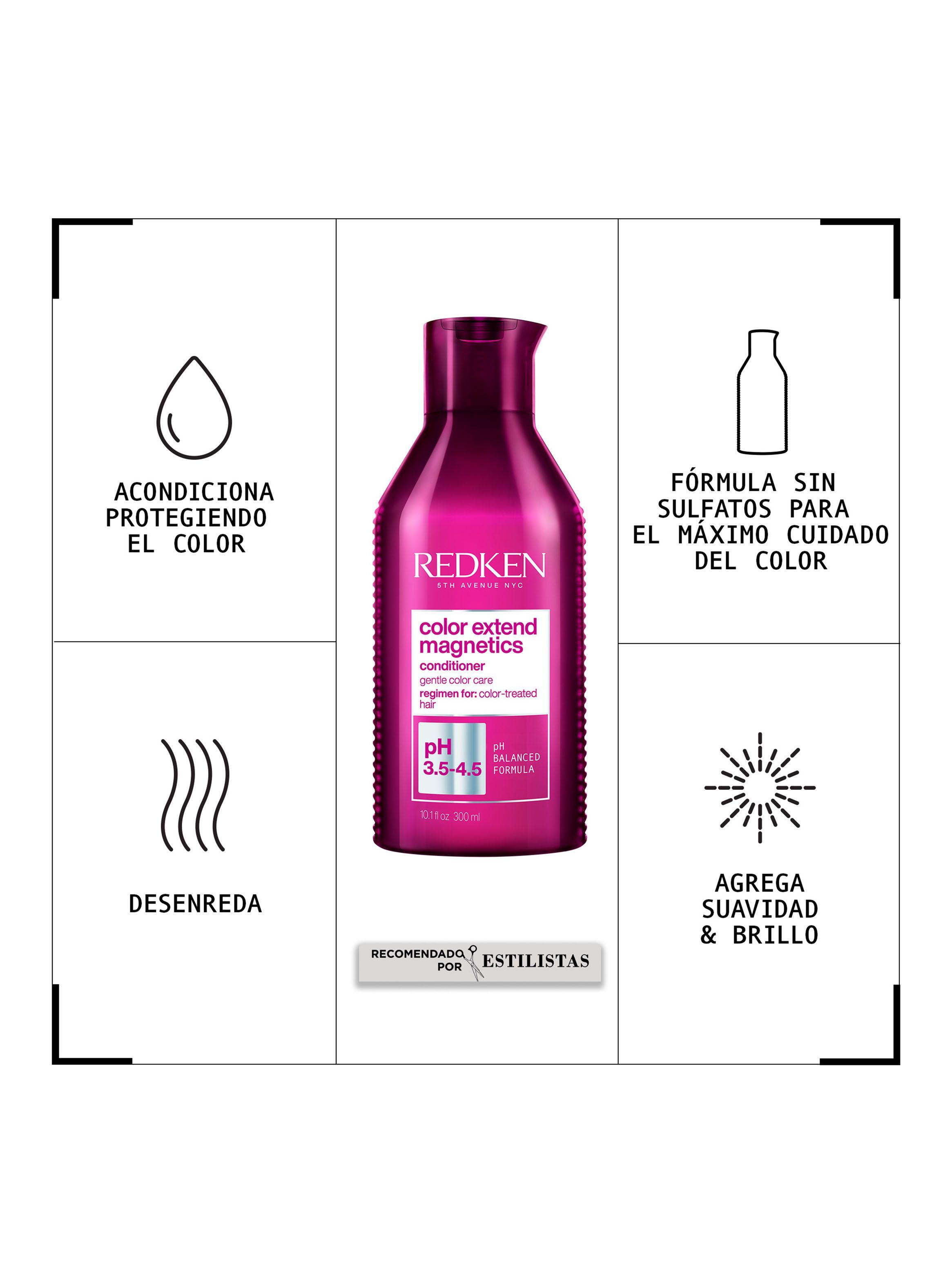 Set Color Extend Magnetics Protector del Color Shampoo Magentics 300 ml + 75ml + Acondicionador Magnetics 300ml + 50ml + Spray One United 30ml-4