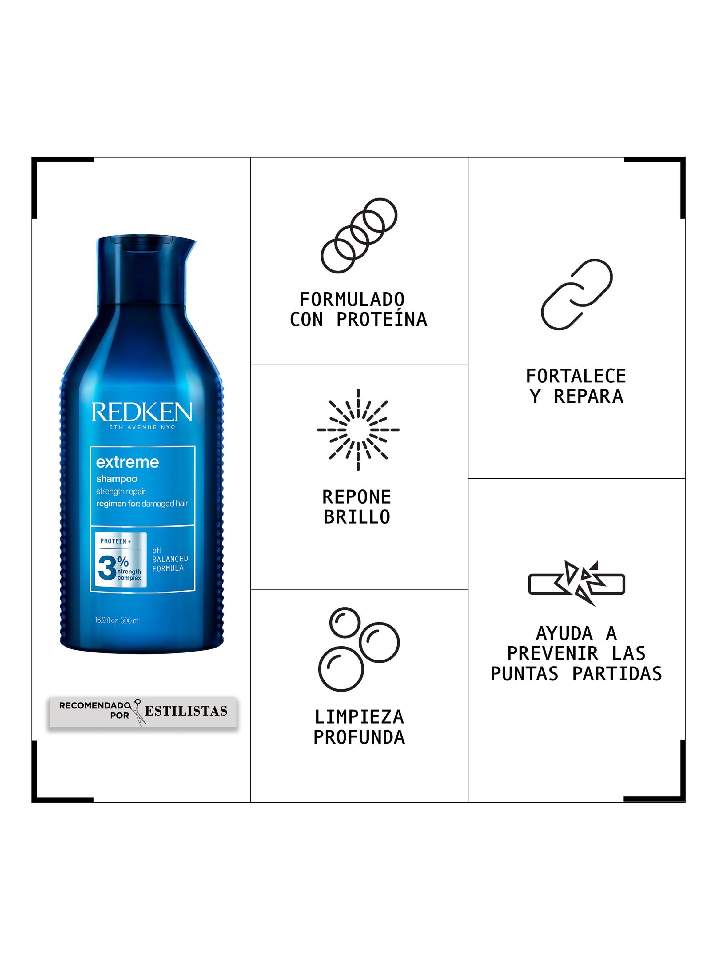 Set Reparacion Cabello Dañado Extreme Shampoo 500ml + 75ml + Acondicionador 50ml + Spray One United 30ml-3