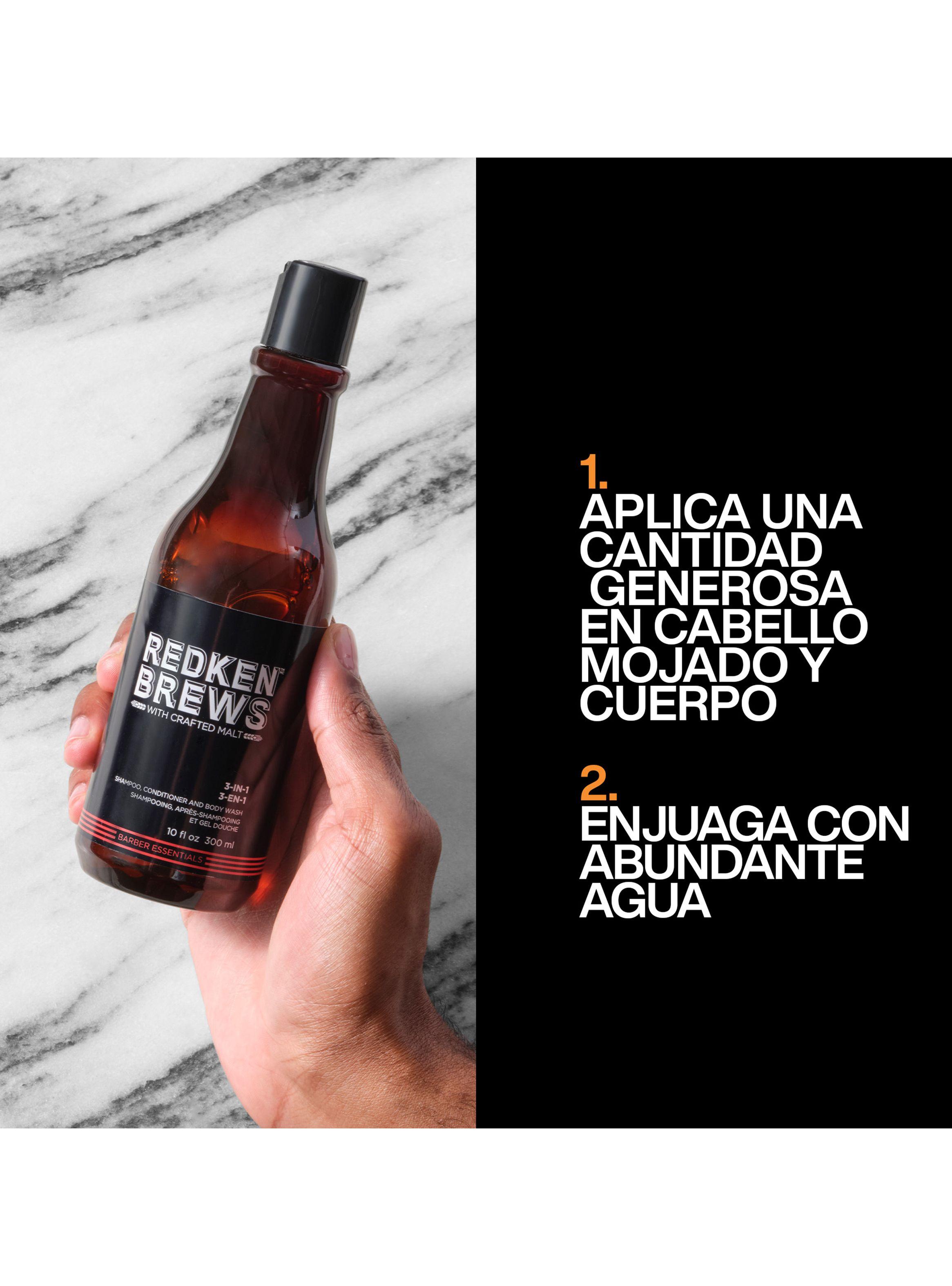 Set Profesional Redken Brews Shampoo 3 IN 1 300ml + Maneuver 100ml-4