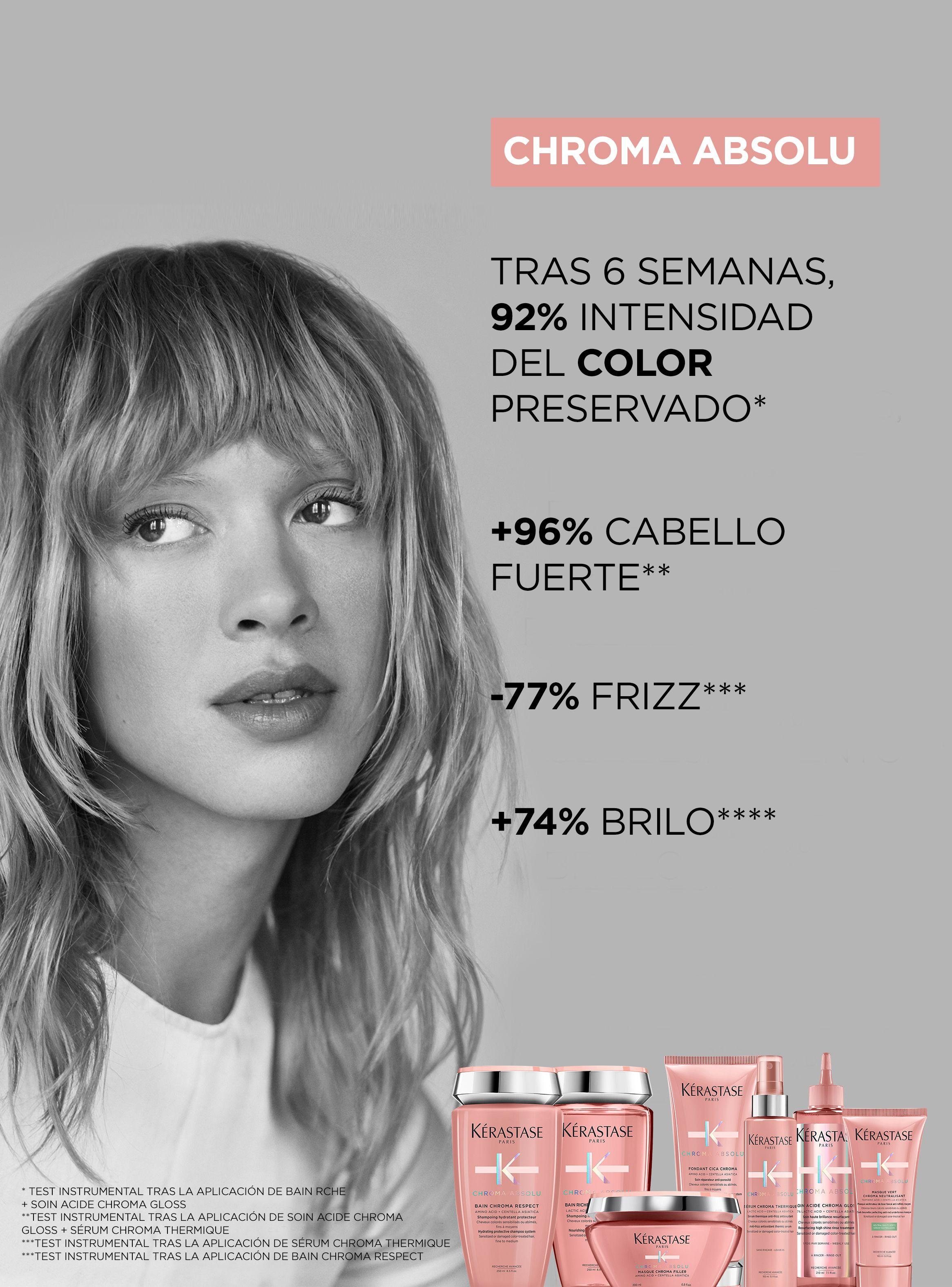 Set Cabello Tinturado Chroma Absolu Shampoo Bain Riche Chroma Respect 500 ml + Acondicionador 200 ml-4