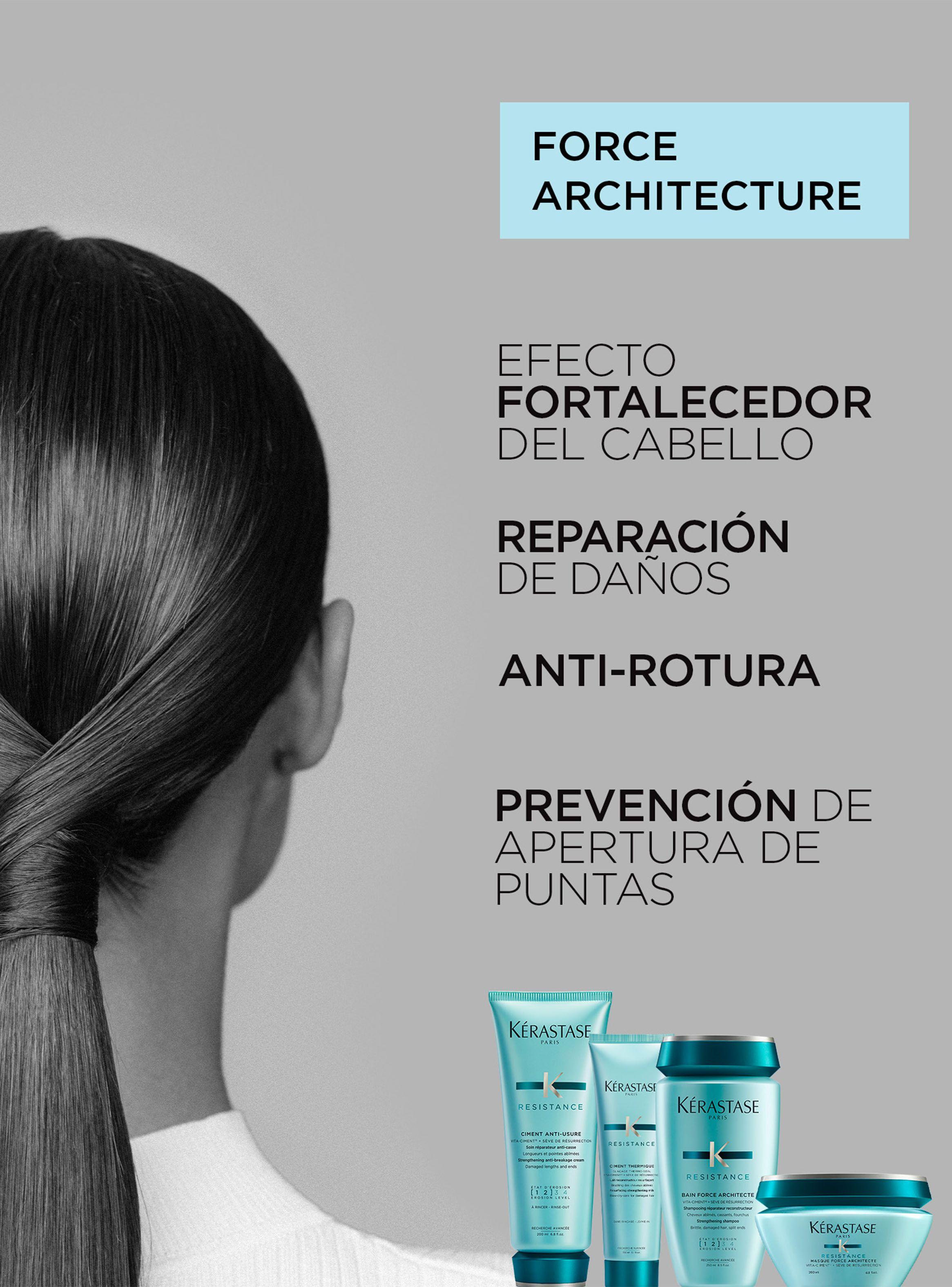 Set Cabello Debilitado Resistance Shampoo Bain Force Architecte 250 ml + Acondicionador Ciment Anti-usure 200 ml-3