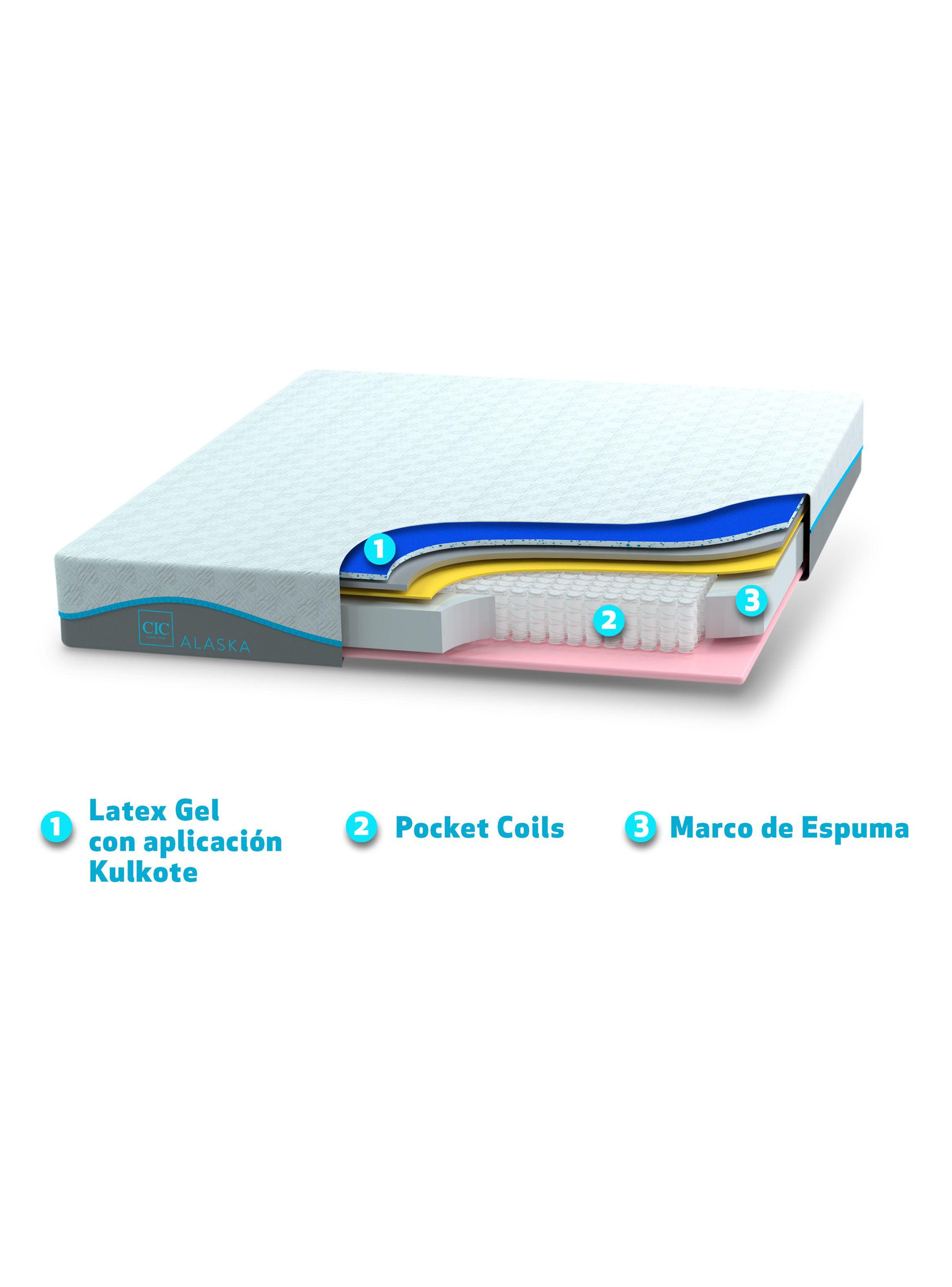 Cama Europea Alaska 2 Plazas Base Dividida + Respaldo Baker-3