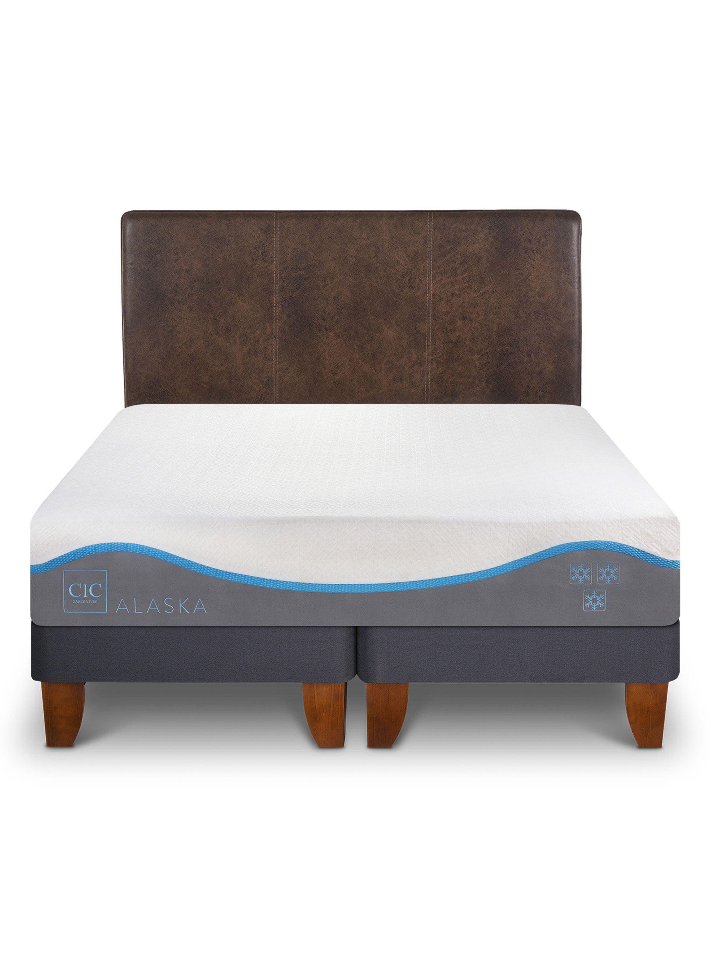 Cama Europea Alaska King + Respaldo Baker-2