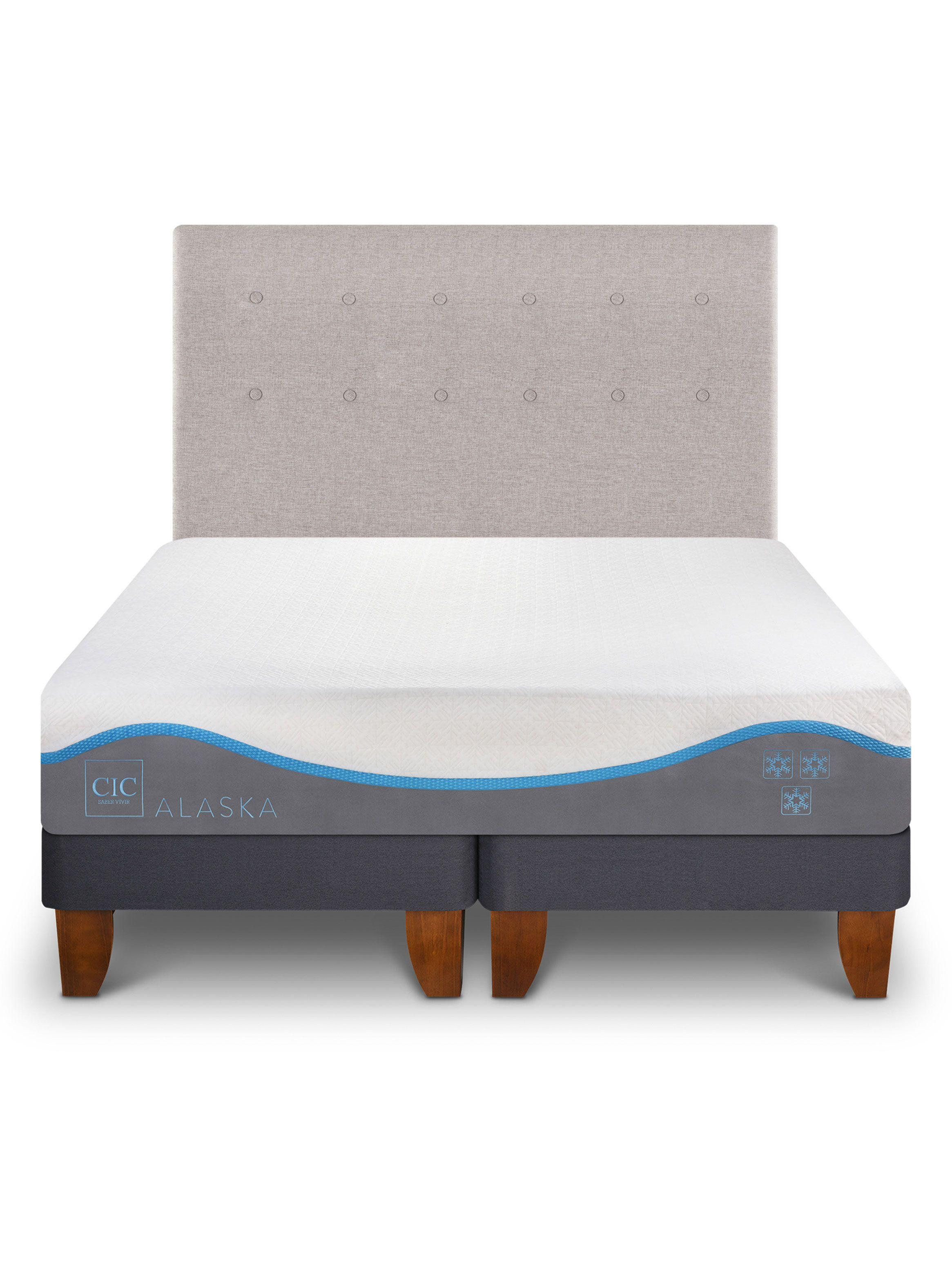 Cama Europea Alaska King + Veladores Milán-3