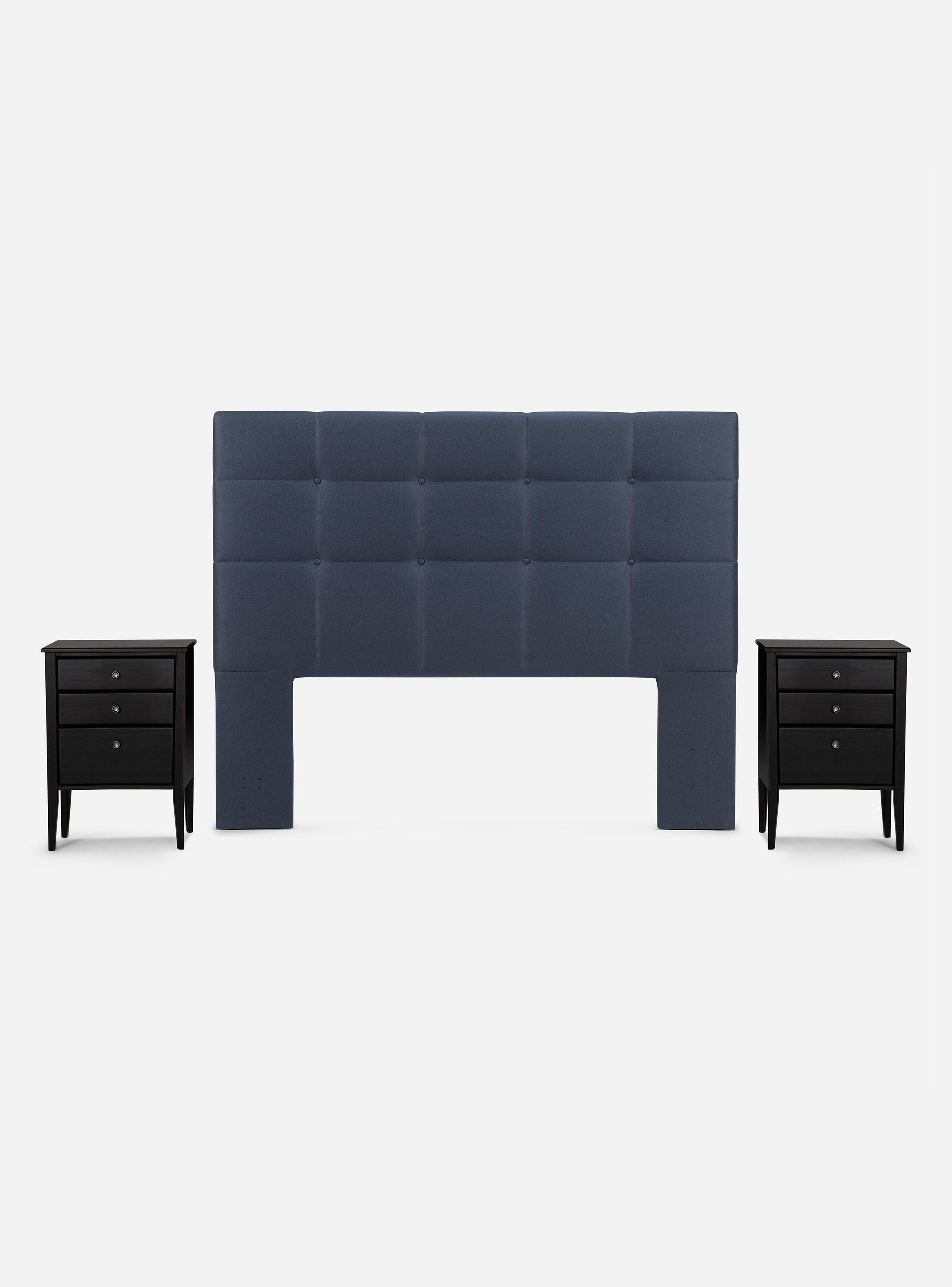 Cama Europea Autonomy 2 Plazas Base Dividida + Respaldo + 2 Veladores-2