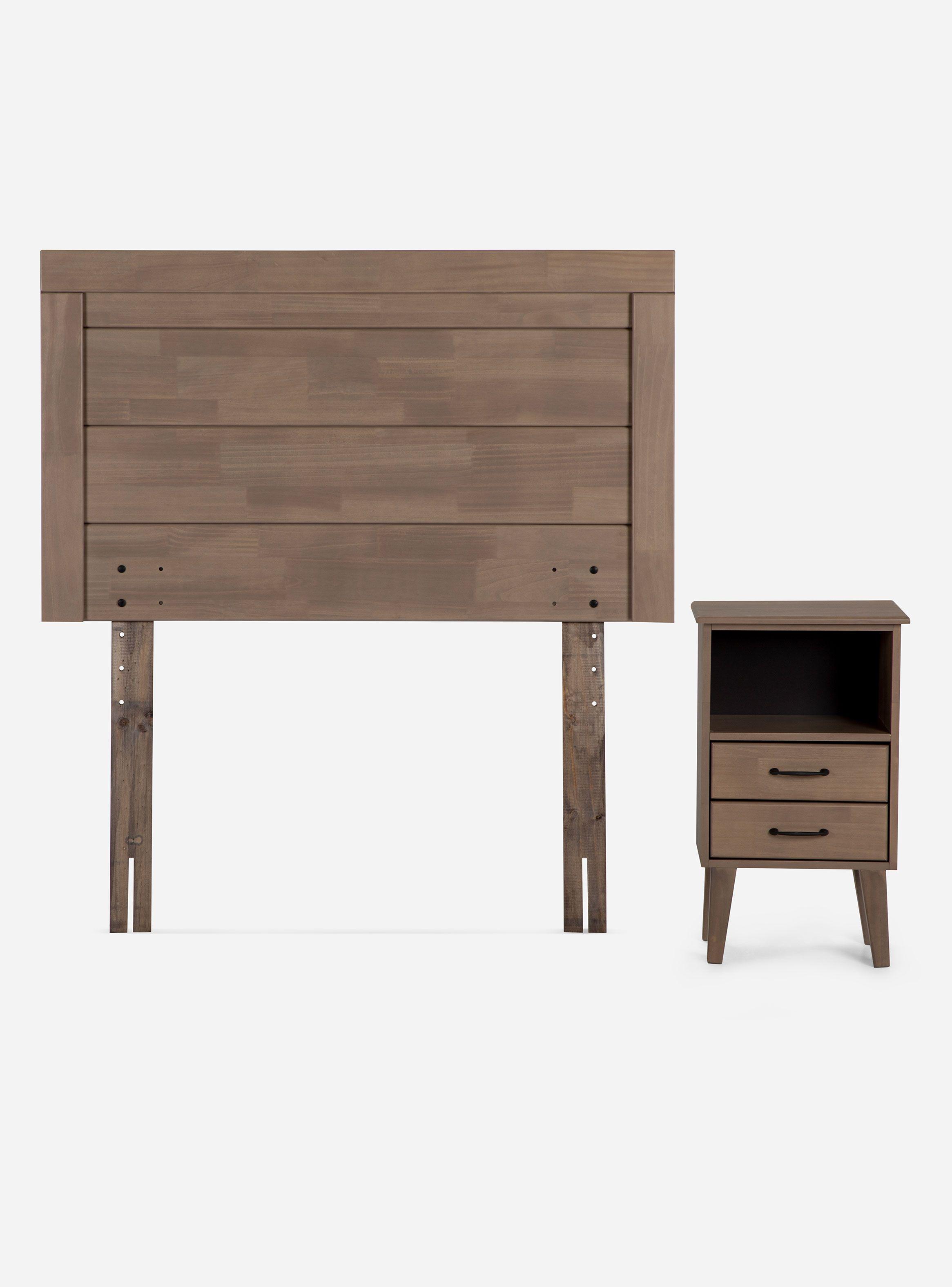 Cama Europea Indie 1 Plaza + Set Muebles Sicilia-2