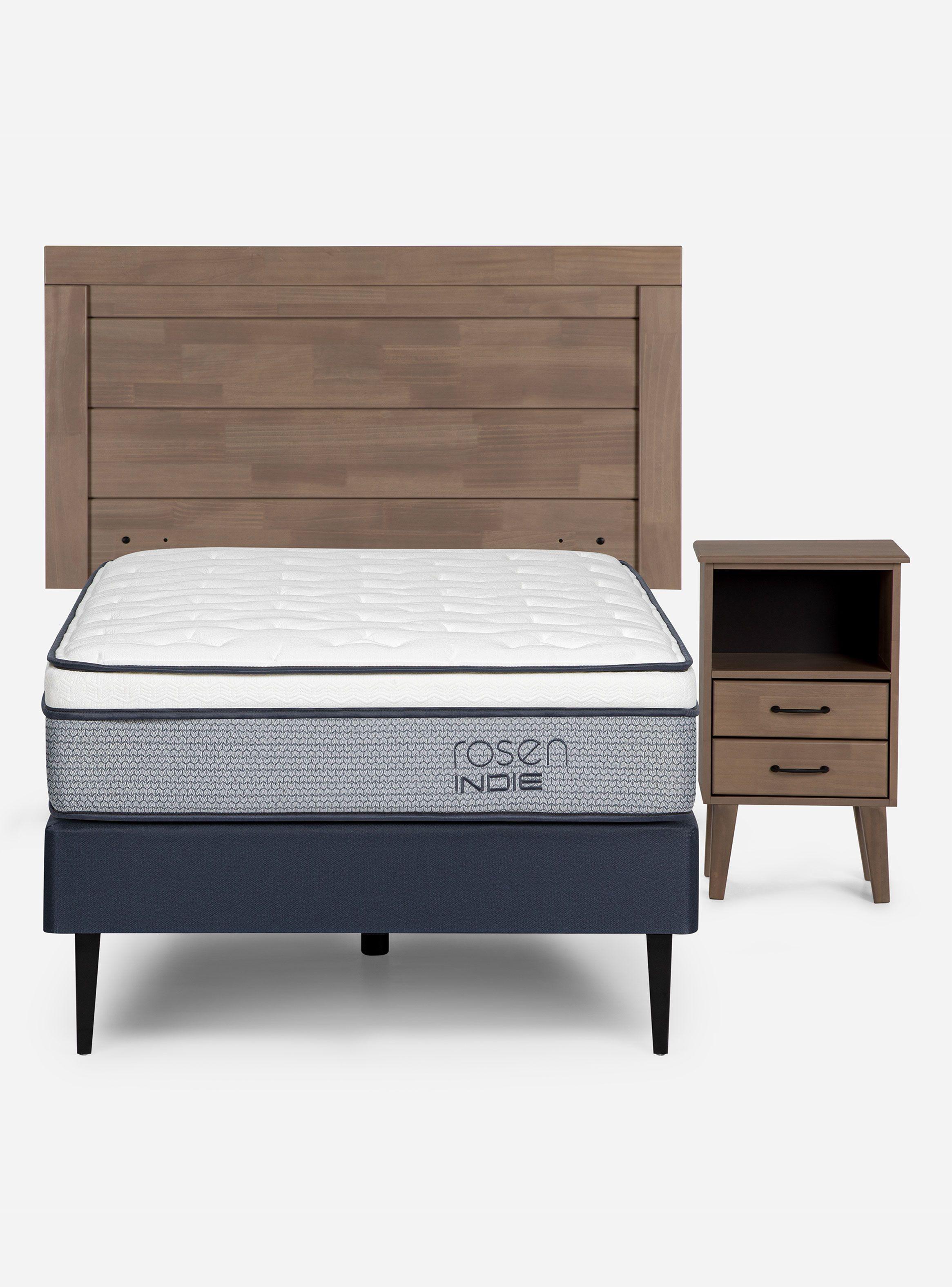 Cama Europea Indie 1 Plaza + Set Muebles Sicilia-1