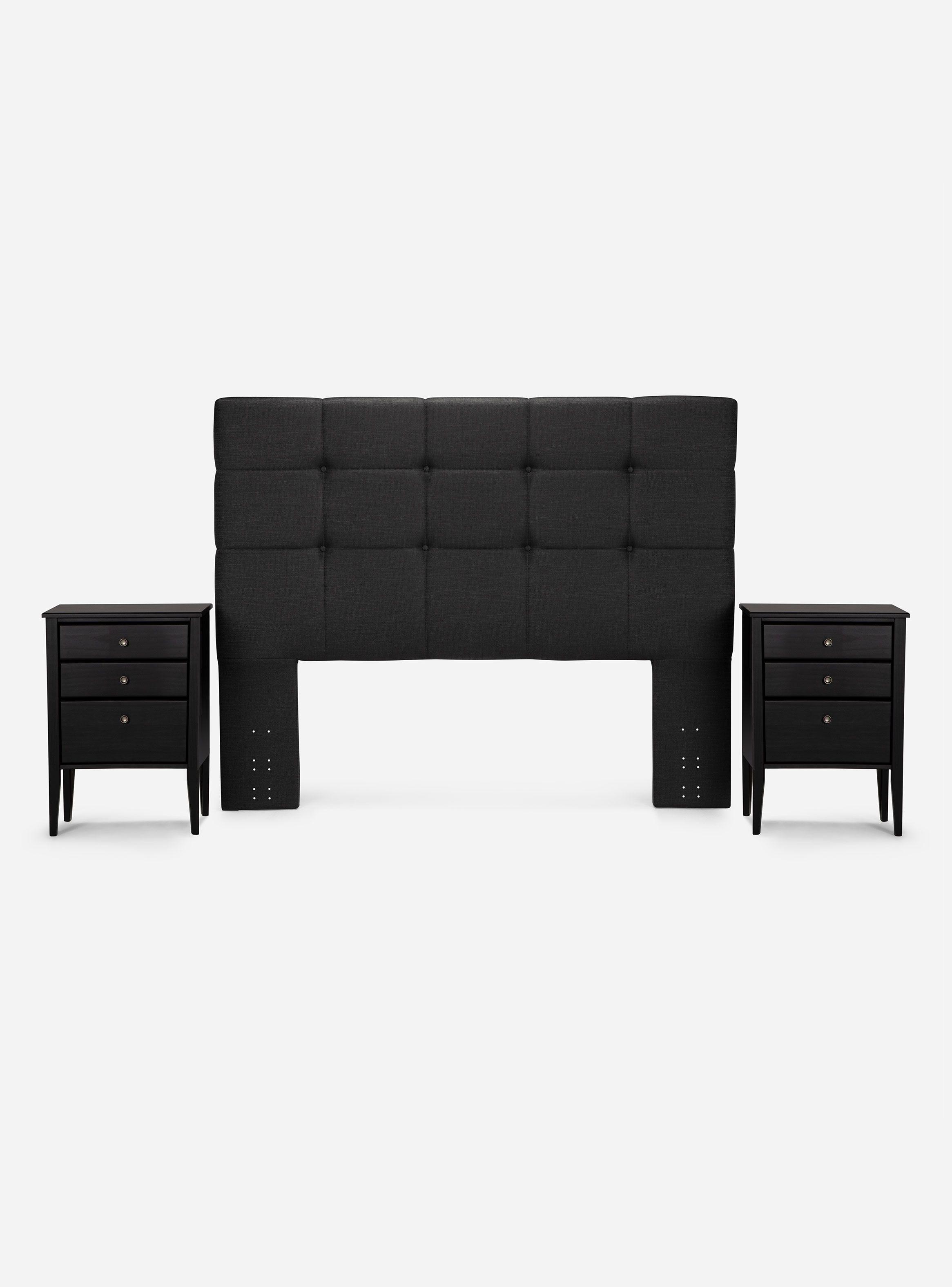 Cama Europea Indie 2 Plazas Base Dividida + Set Muebles Issey-2