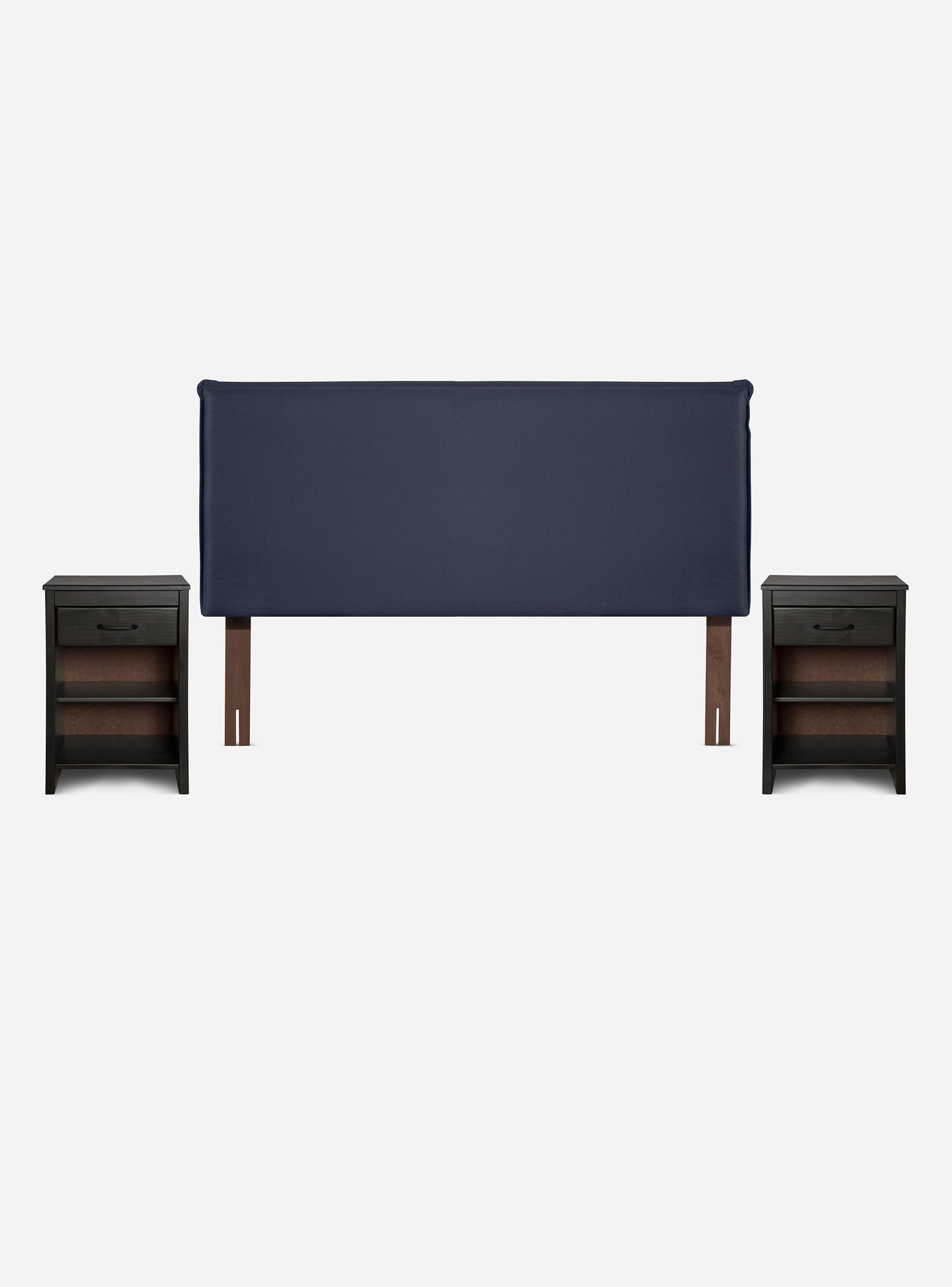 Cama Europea Indie 2 Plazas Base Dividida + Set Muebles Maurice-2