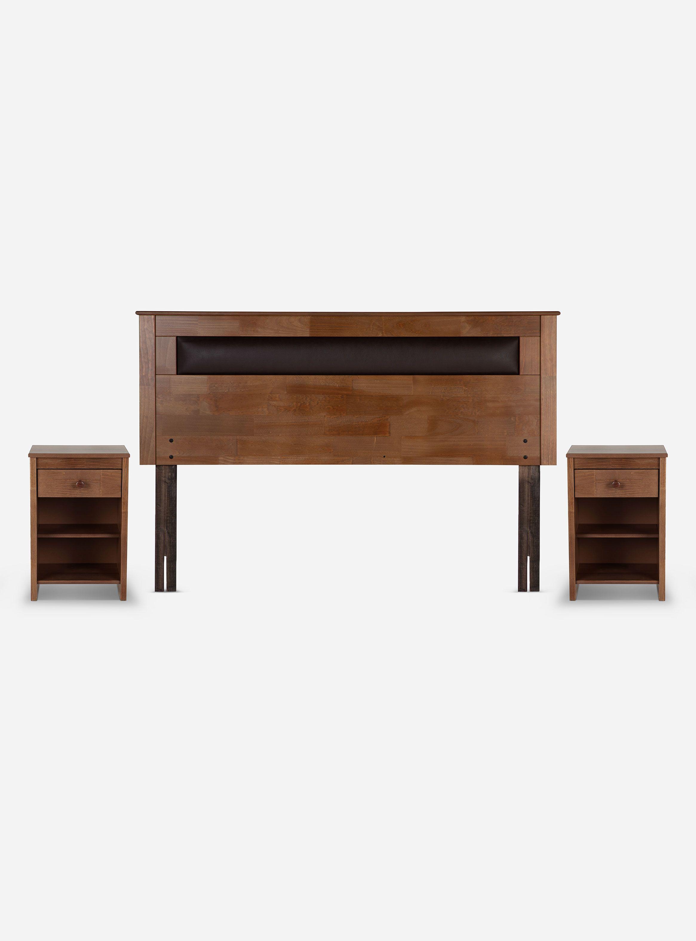 Cama Europea Indie 2 Plazas + Set Muebles Ferrara-2