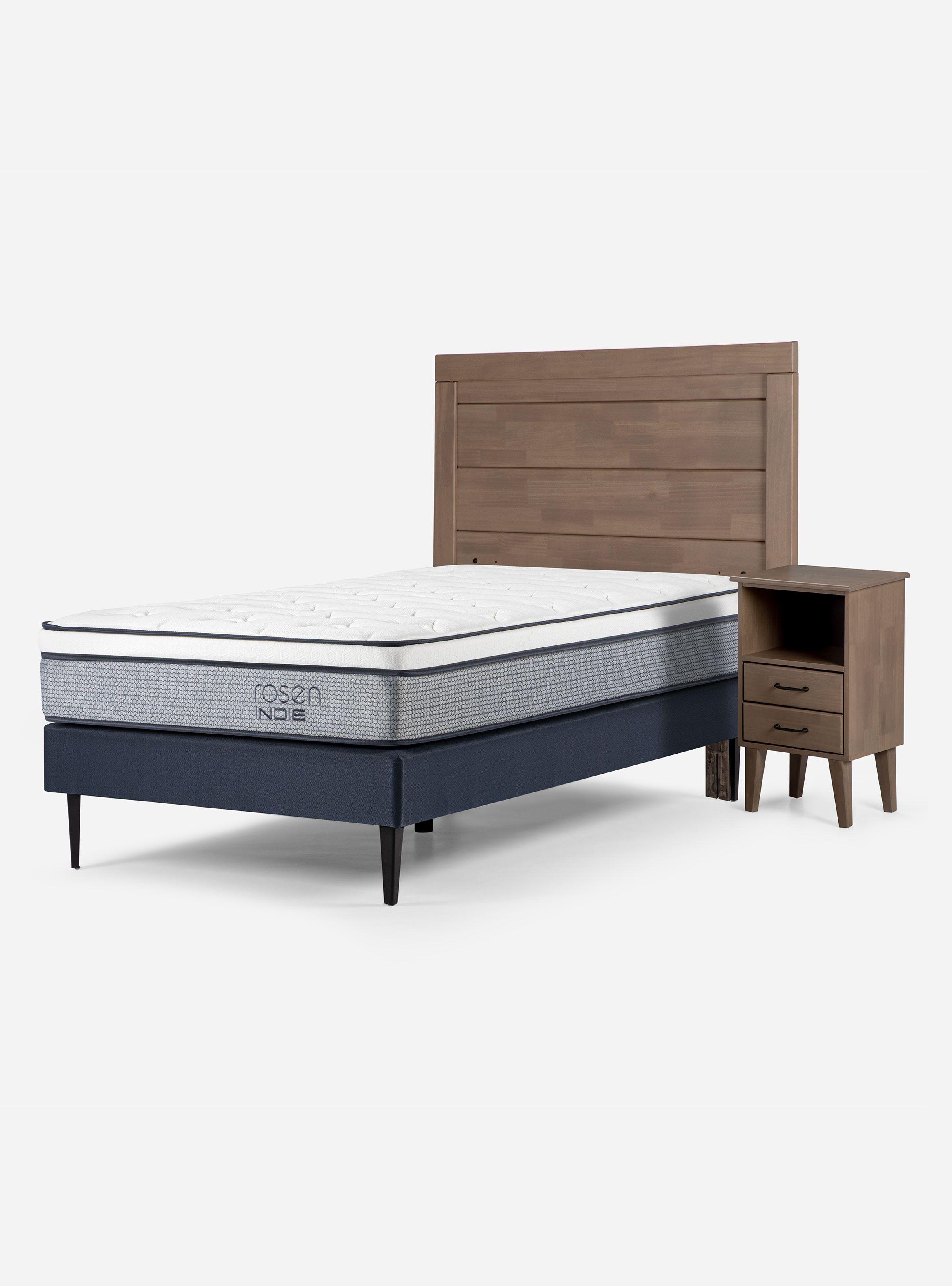 Cama Europea Indie 1.5 Plazas + Set Muebles Sicilia-0