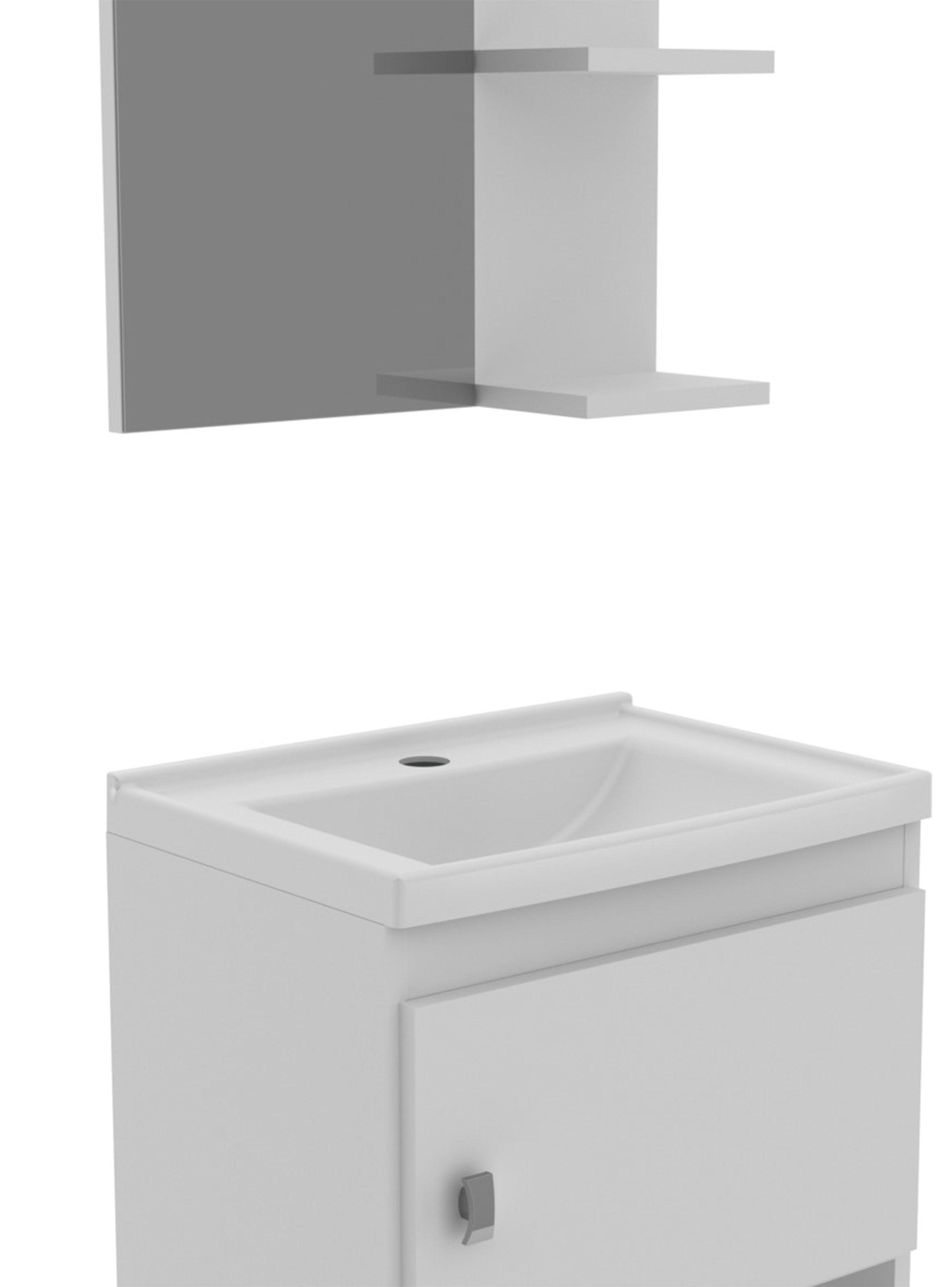 Kit Mueble Baño Aéreo con Lavamanos + Espejo Mural-3