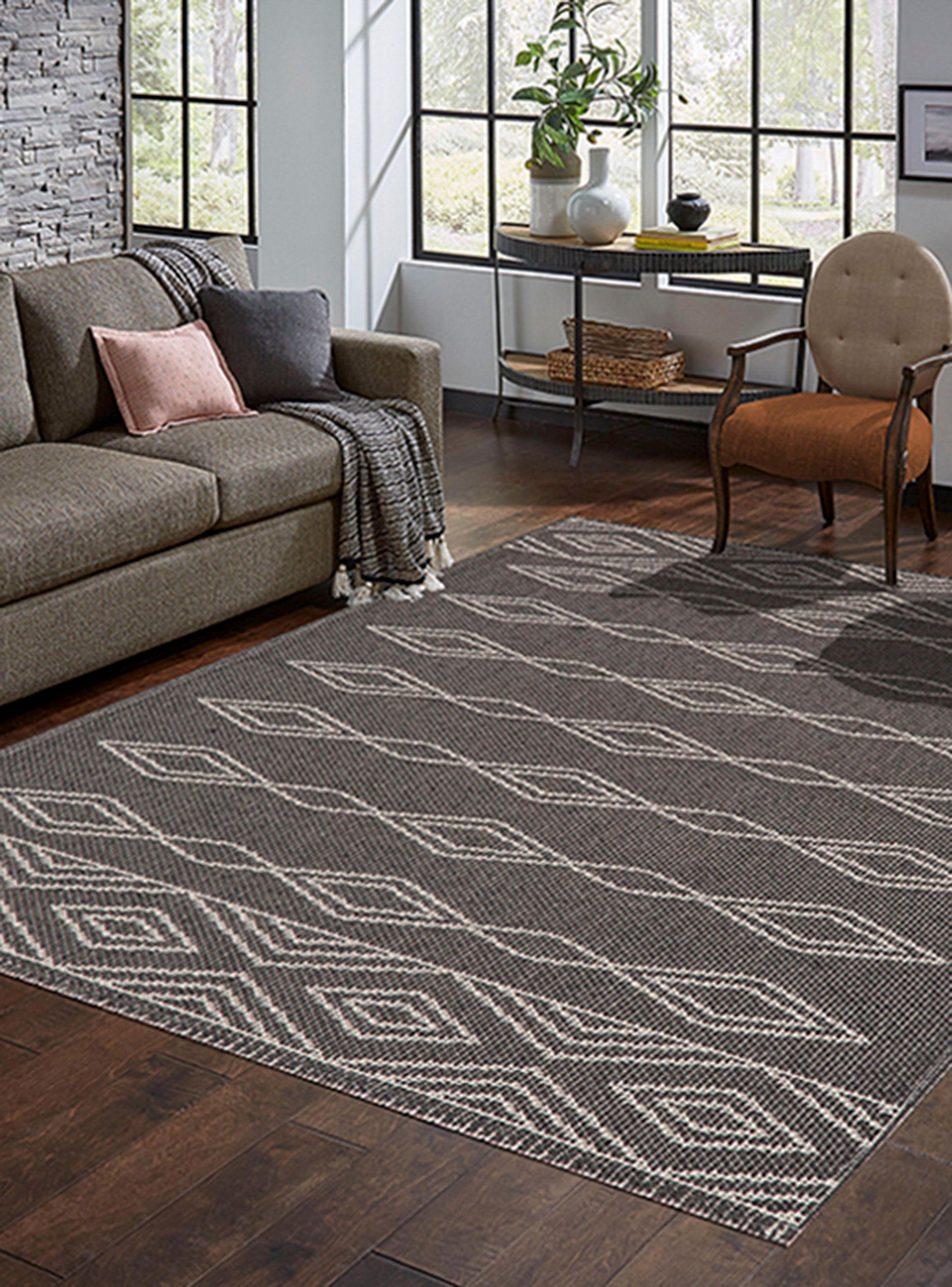 Alfombra Cotton Kali 160 x 230 cm Gris Oscuro-2