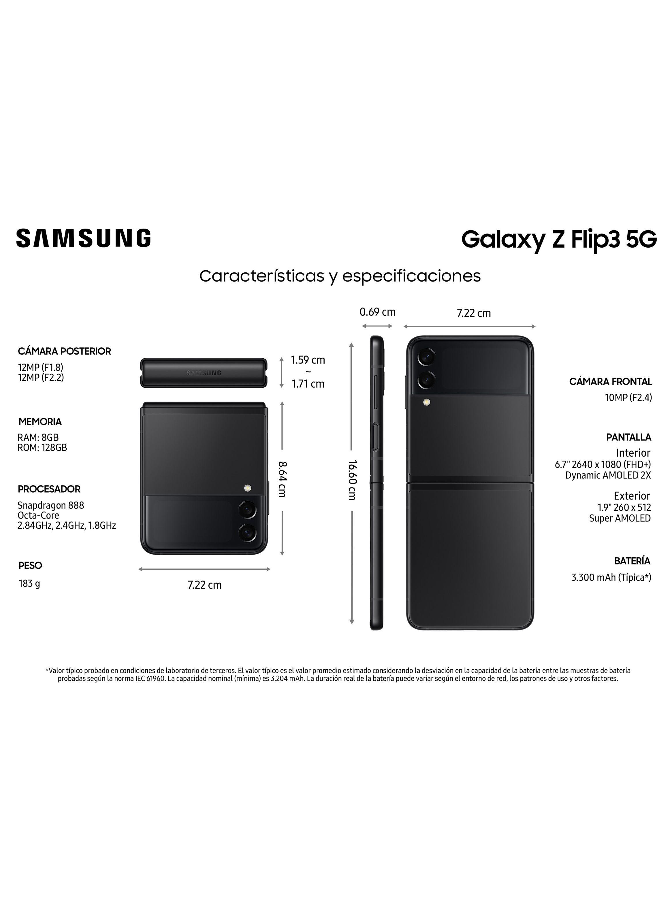 Smartphone Galaxy Z Flip3 5G 128GB Phantom Black Liberado-4