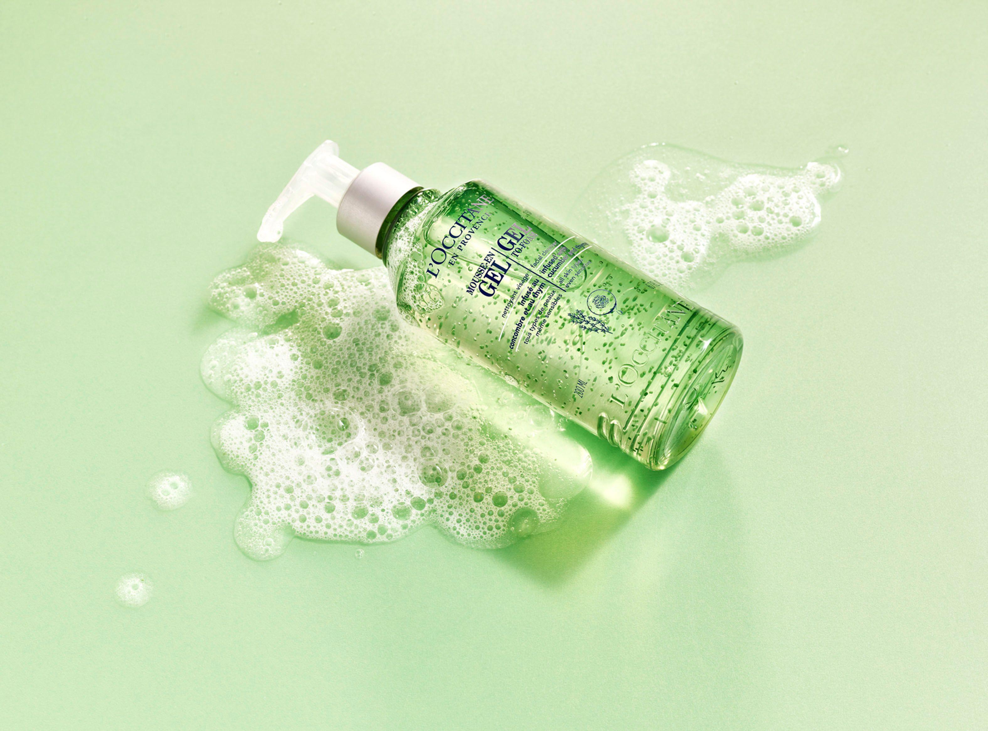 Espuma L'Occitane de Limpieza Pepino y Tomillo 200 ml-2